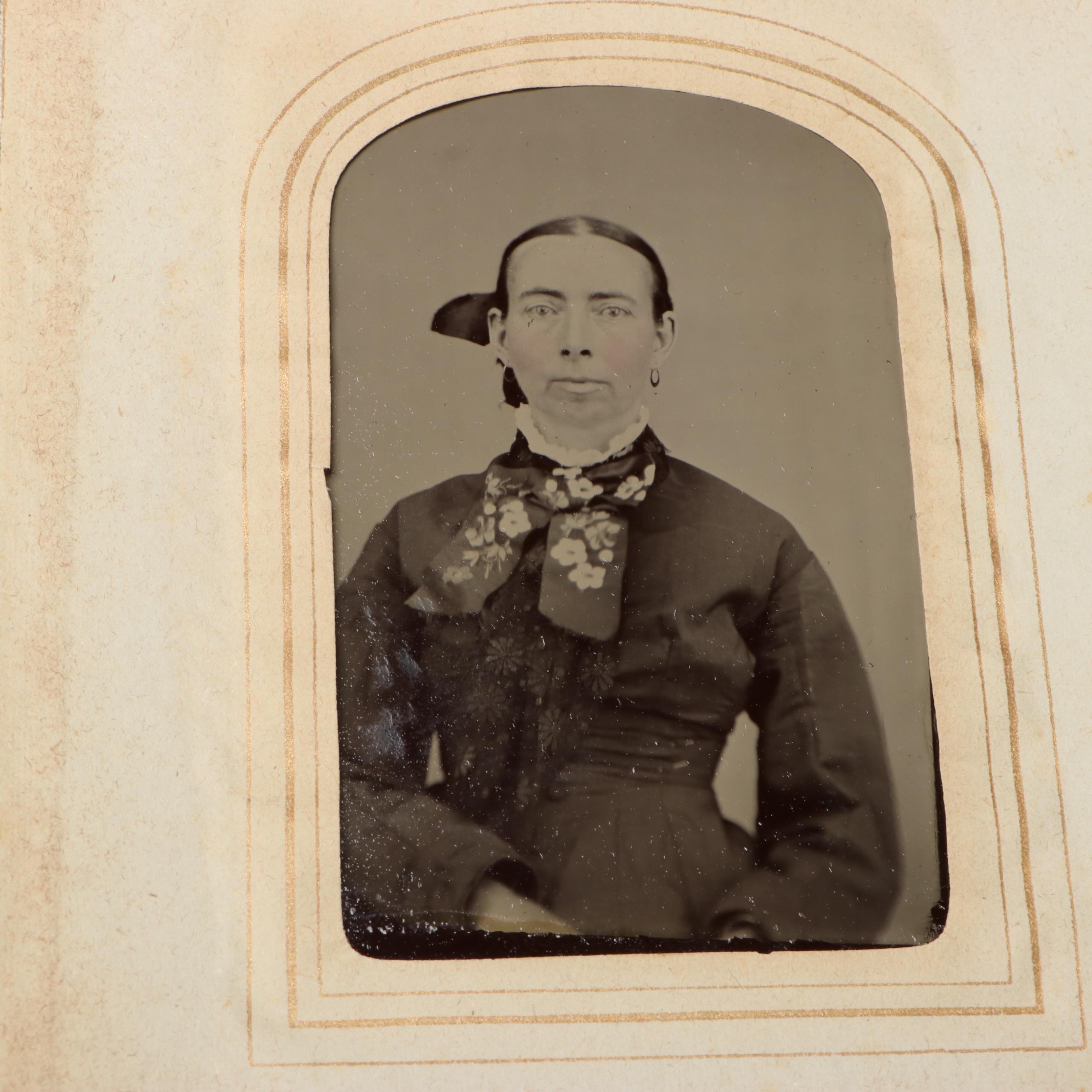 Carte de Visite with Other Portraits of Men, Women and Children, Mid-19th C.