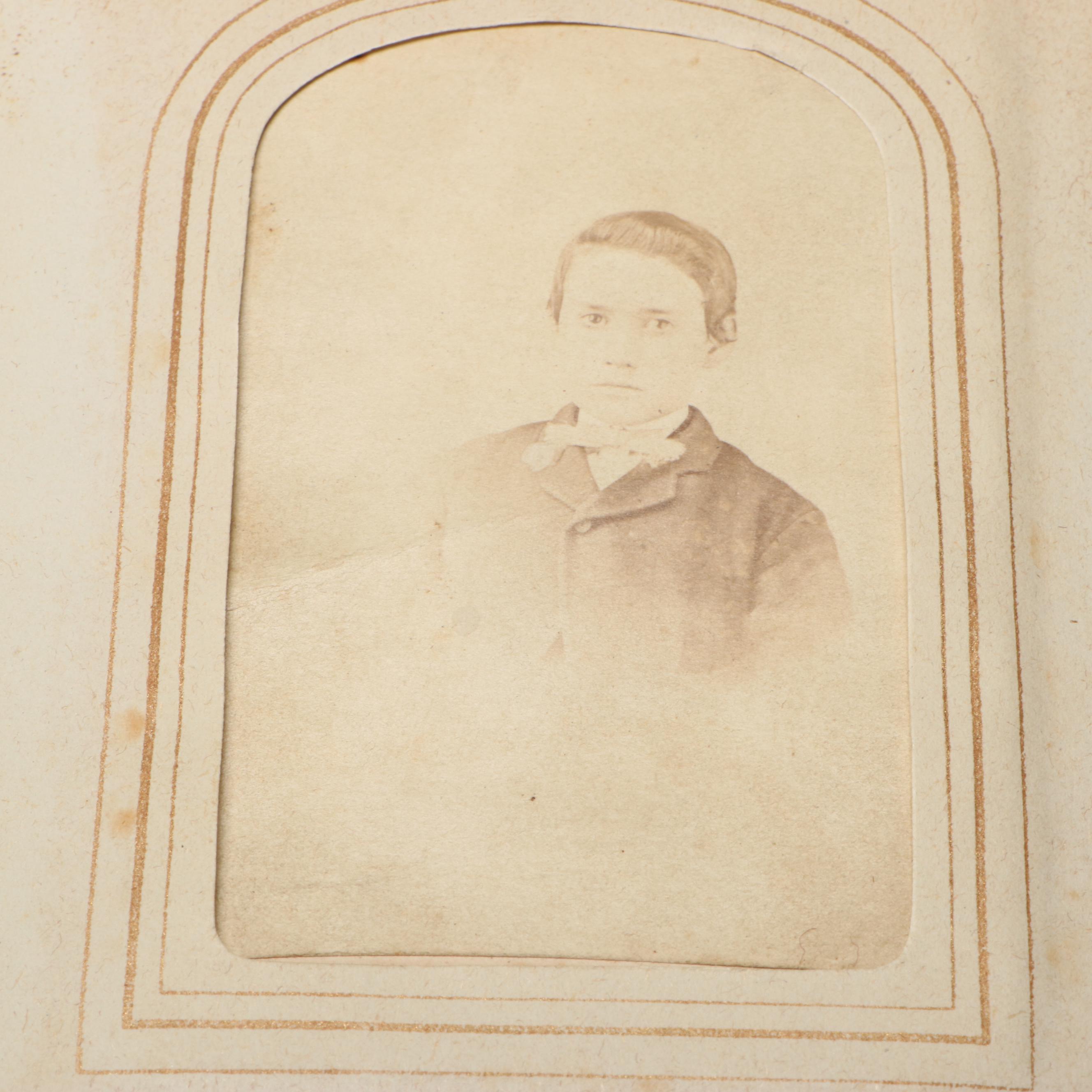 Carte de Visite with Other Portraits of Men, Women and Children, Mid-19th C.