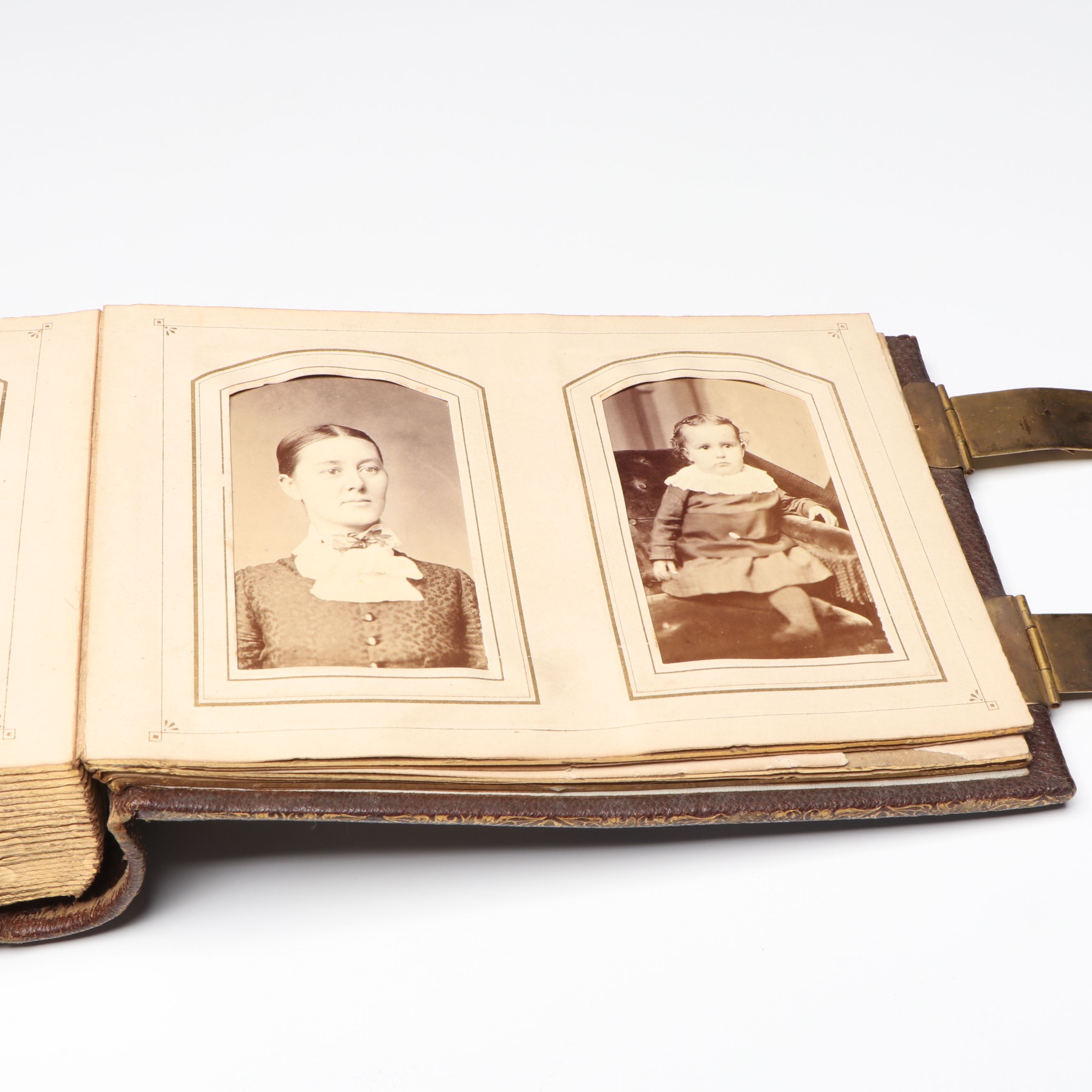 Carte de Visite with Other Portraits of Men, Women and Children, Mid-19th C.