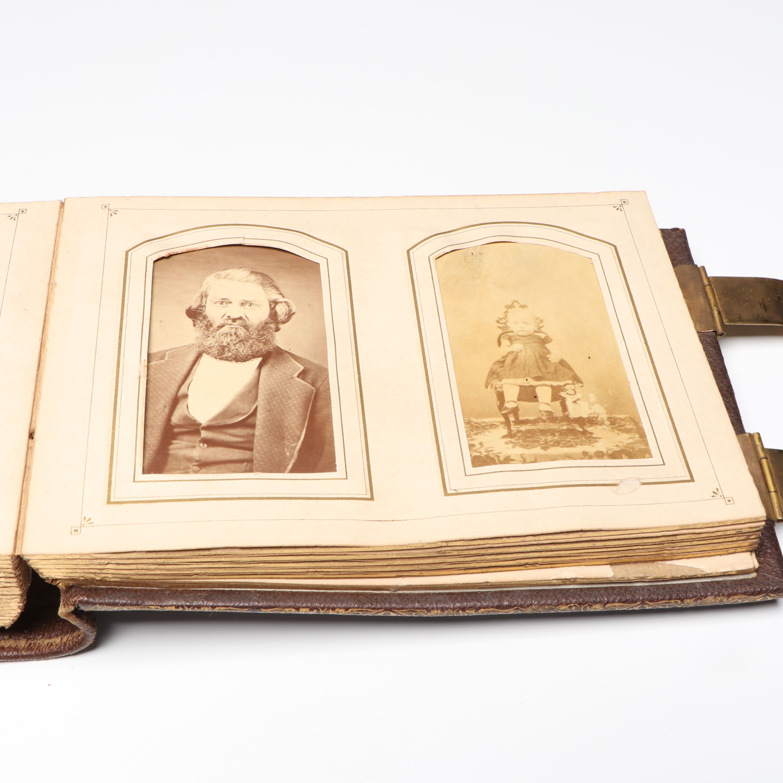 Carte de Visite with Other Portraits of Men, Women and Children, Mid-19th C.