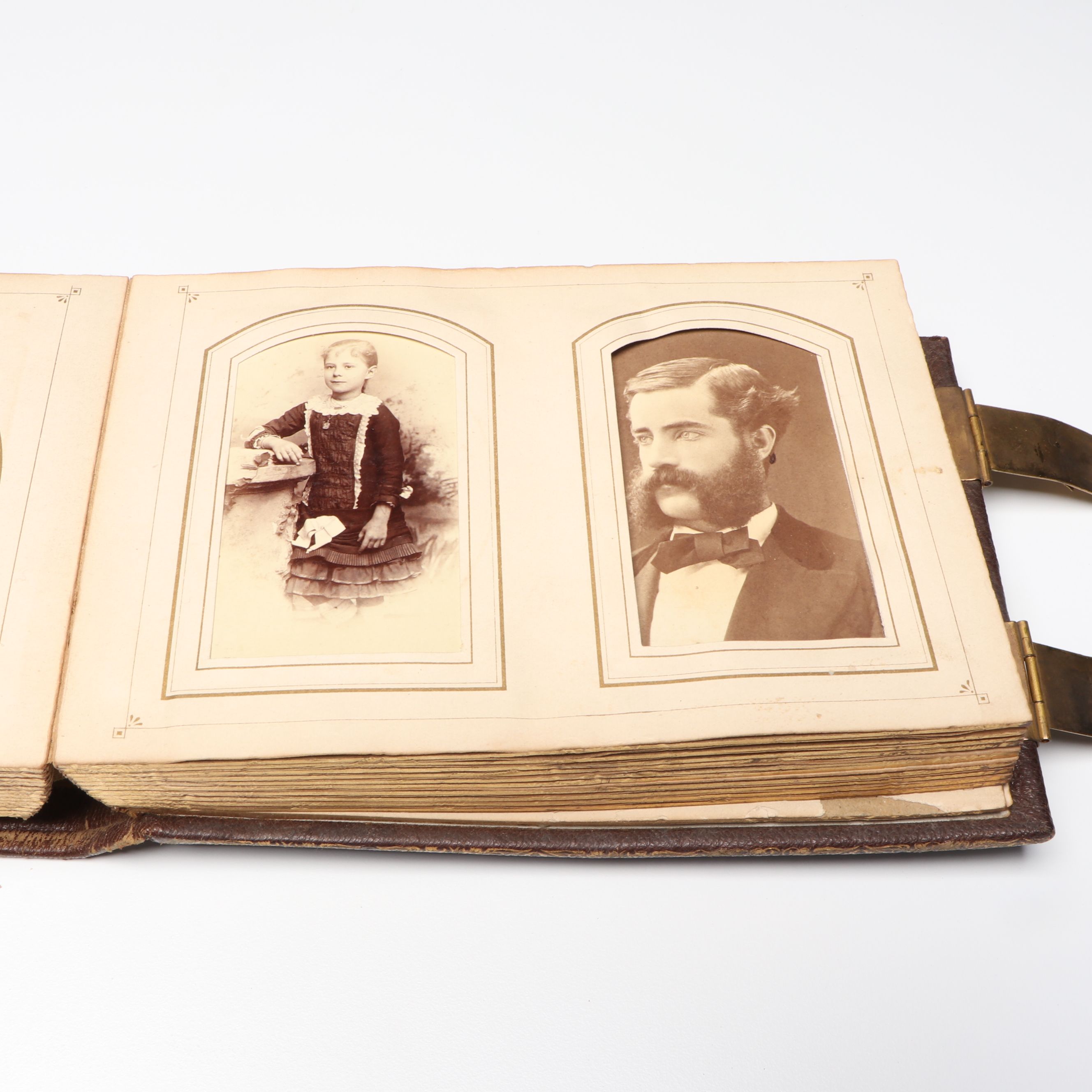 Carte de Visite with Other Portraits of Men, Women and Children, Mid-19th C.