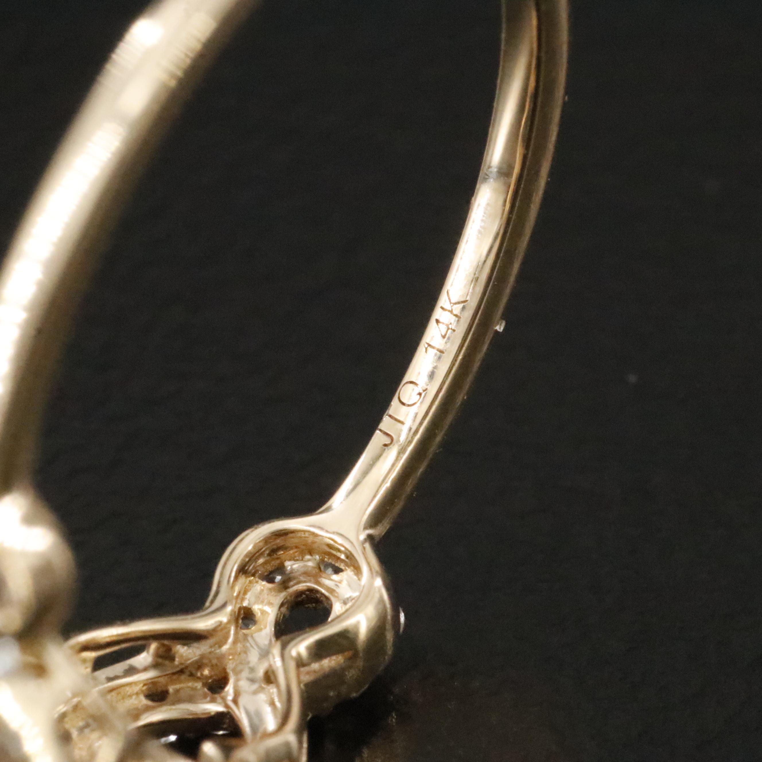 14K 1.71 CT Sapphire and White Sapphire Ring with IGI Jewelry Report