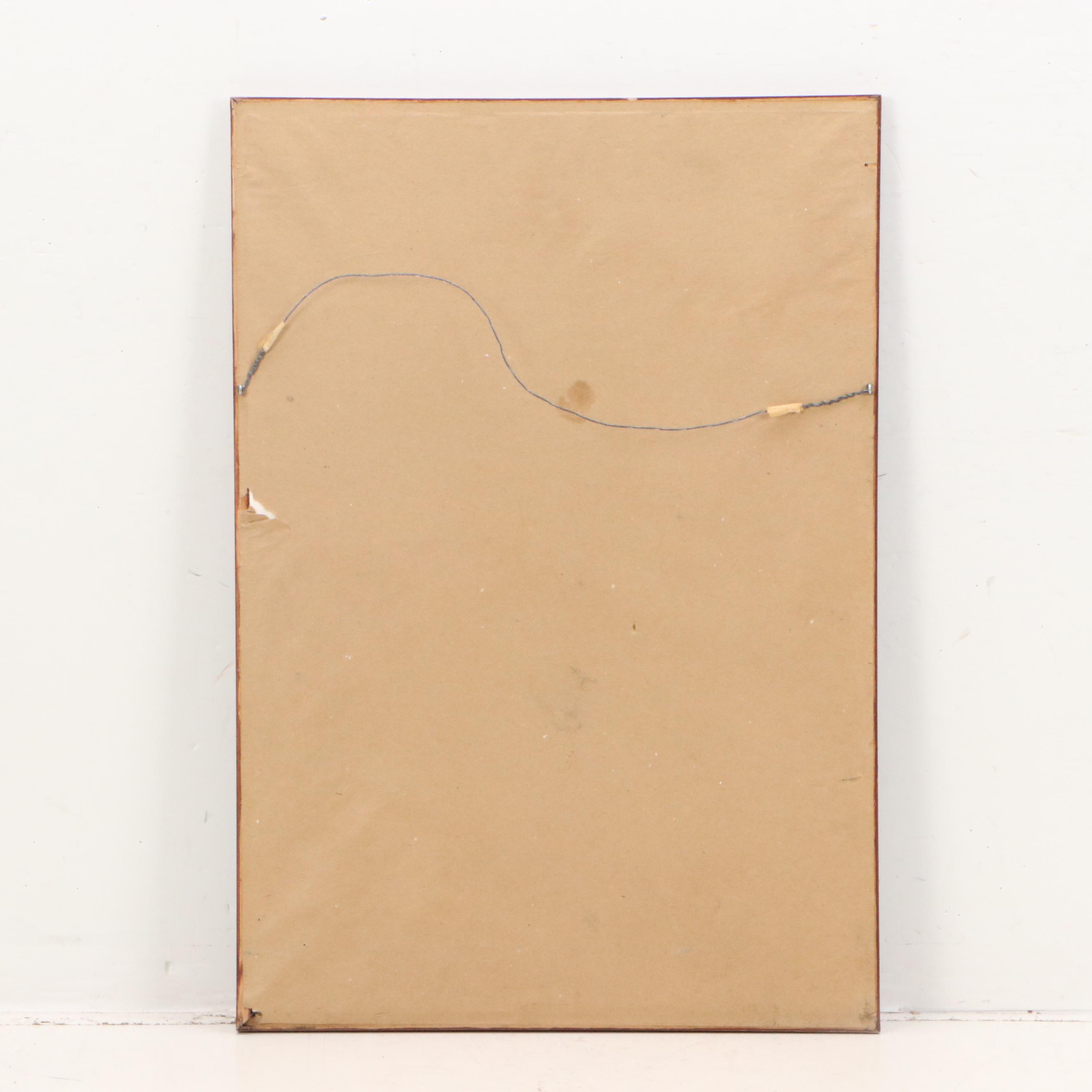 Cross-Stitch Verse Floral Border, Mid to Late 20th Century