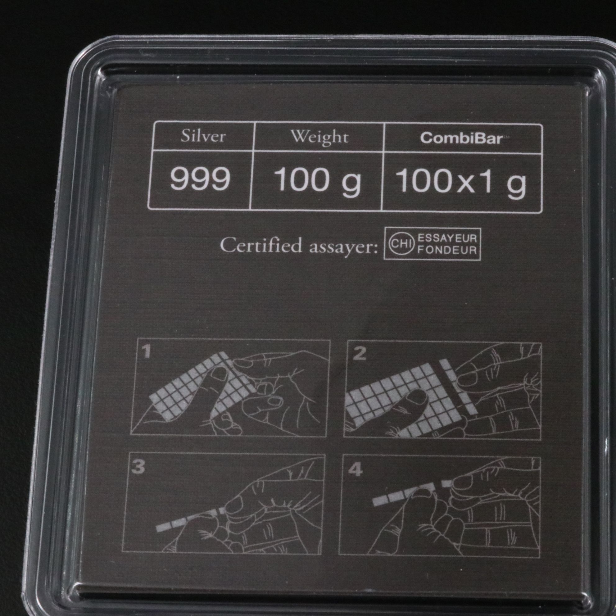 Valcambi 100 Gram Segmented .999 Silver Bar
