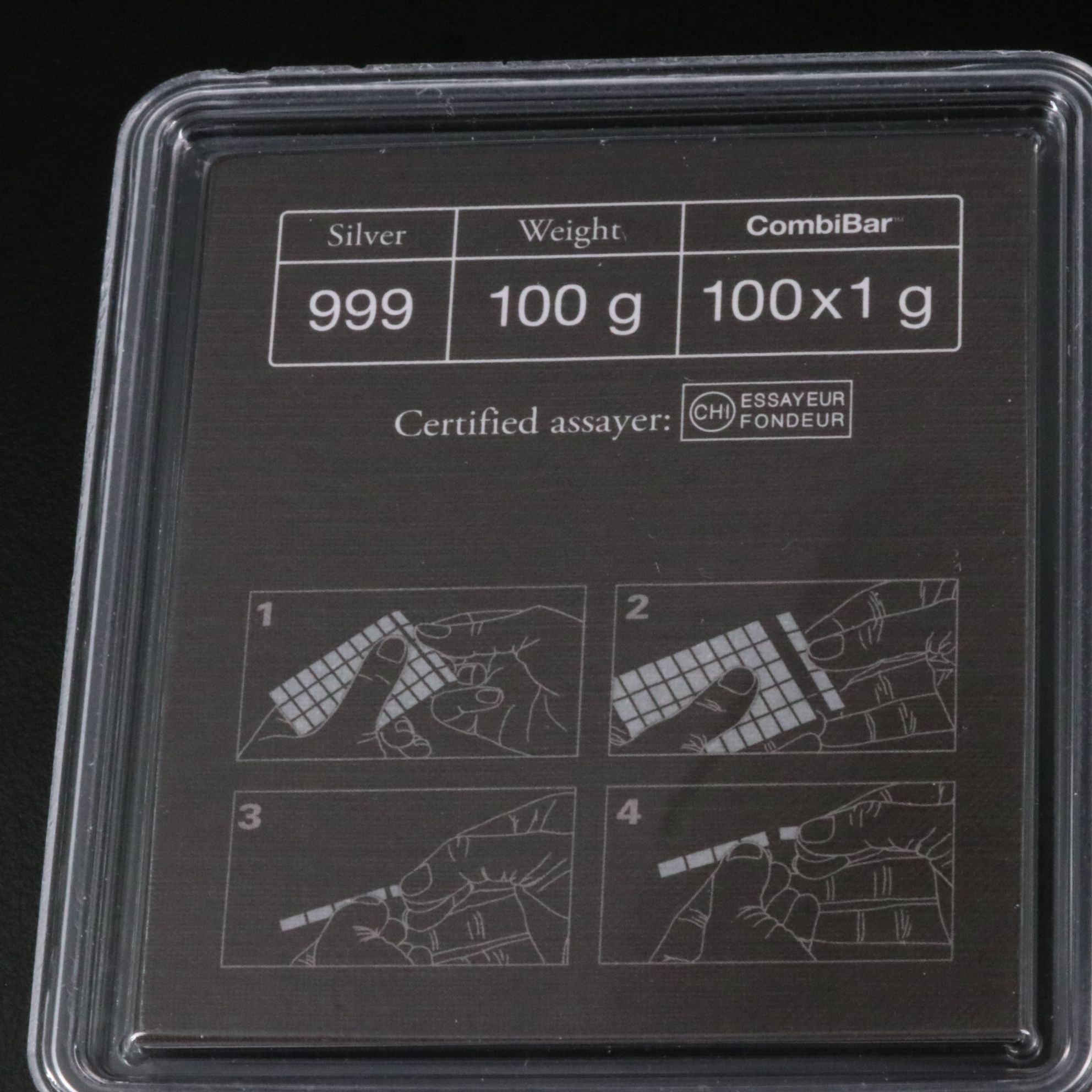 Valcambi 100 Gram Segmented .999 Silver Bar