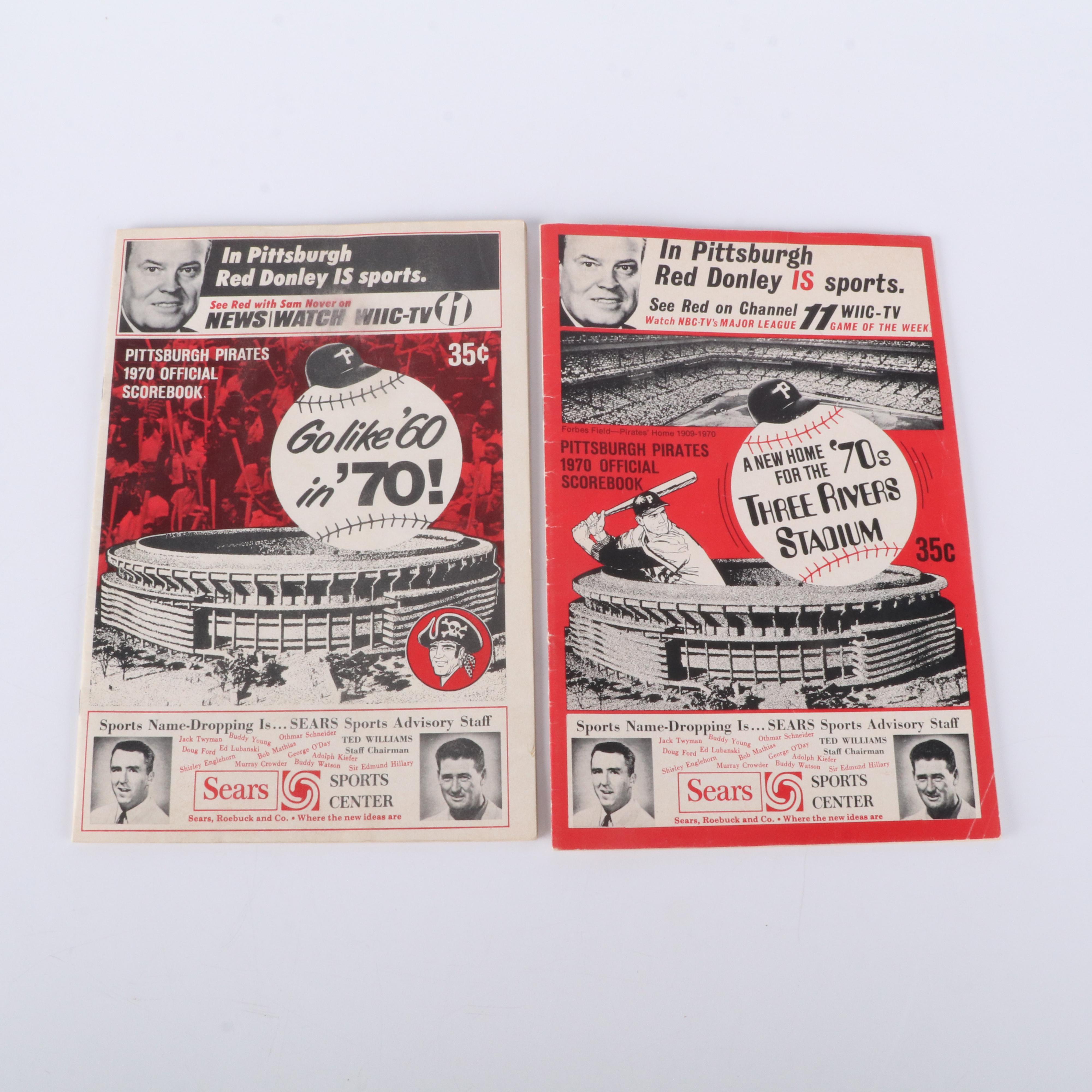 Pittsburgh Pirates Programs with Bob Feller Signed Print and More