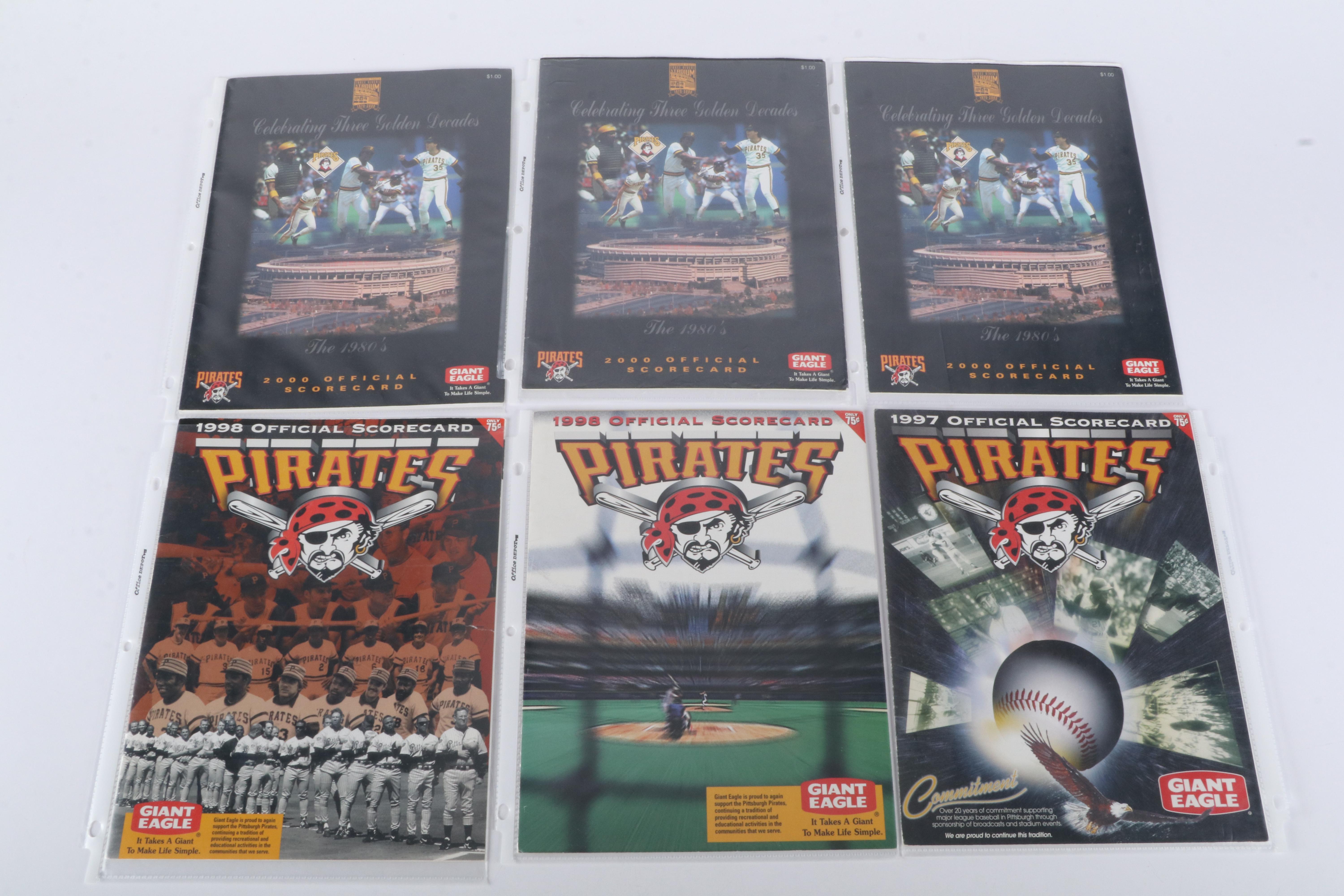 Pittsburgh Pirates Programs with Bob Feller Signed Print and More