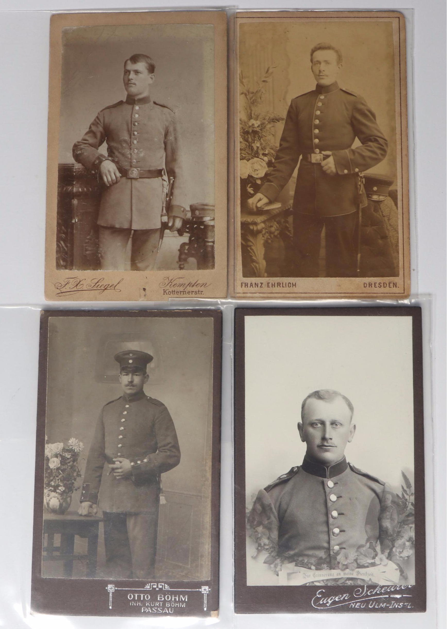 German Albumen Photographs of Soldiers and More, 19th Century