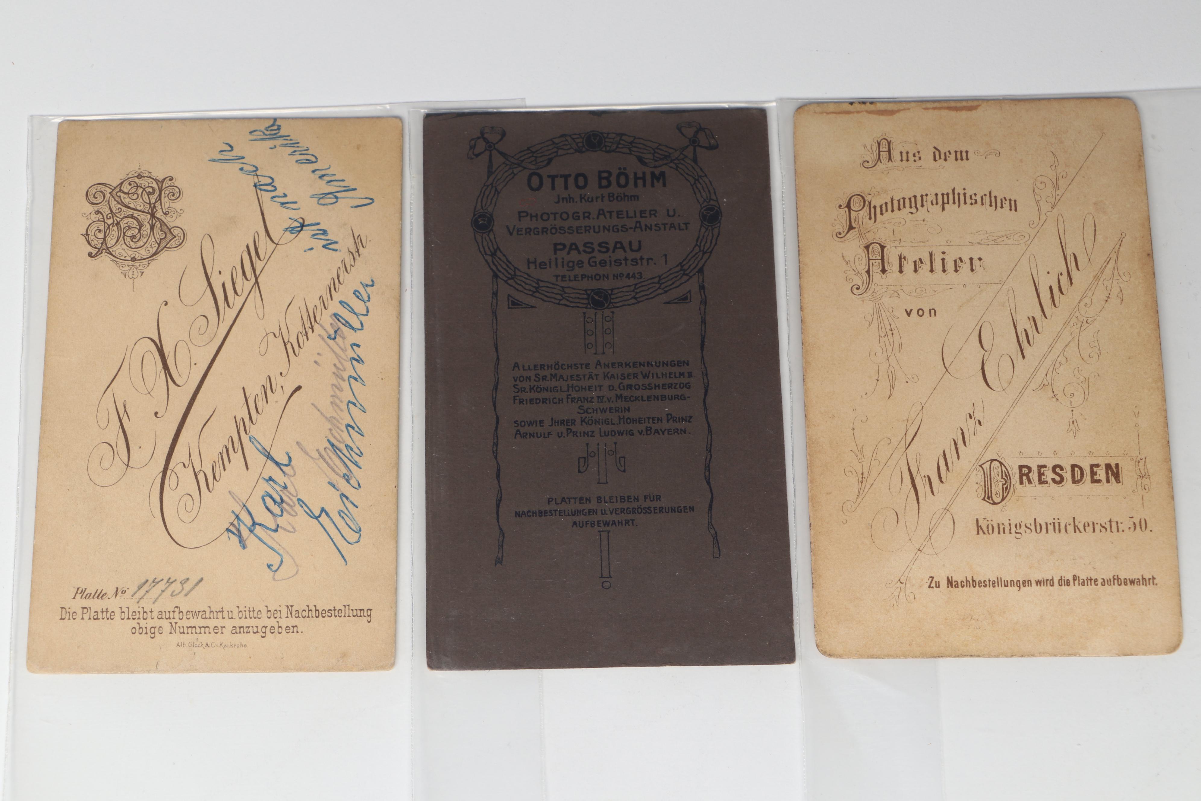 German Albumen Photographs of Soldiers and More, 19th Century