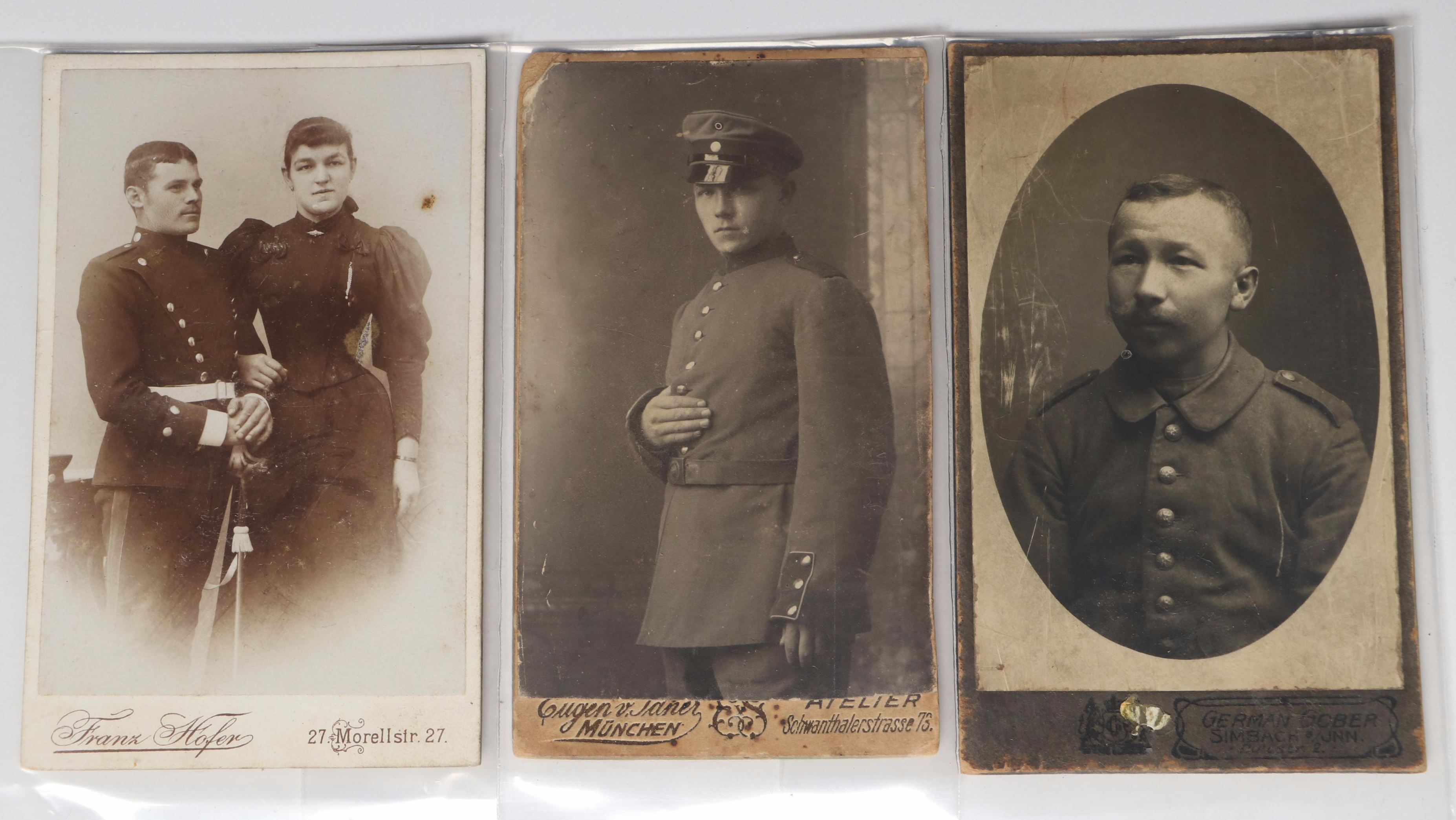 German Albumen Photographs of Soldiers and More, 19th Century