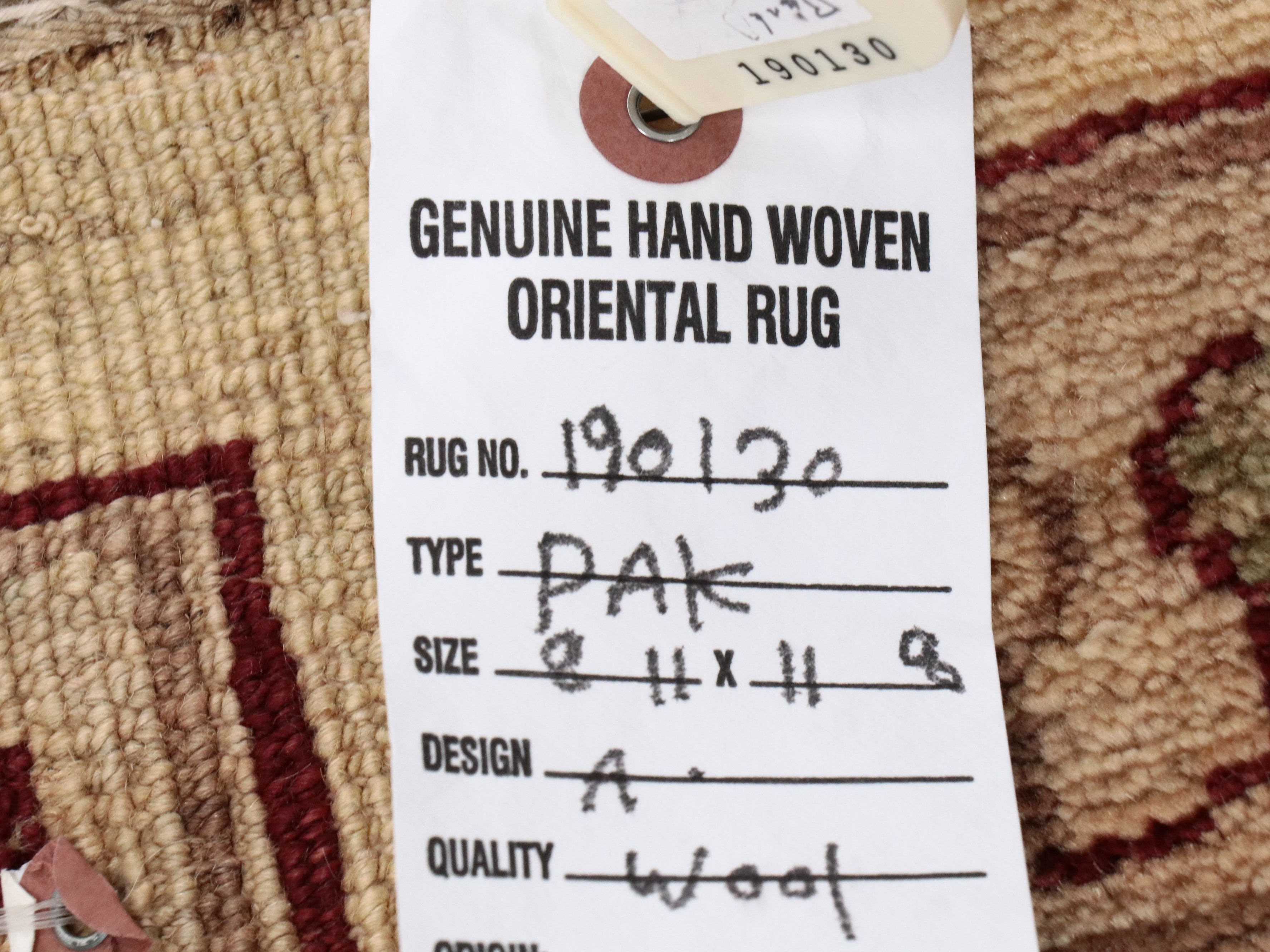 8'11 x 11'9 Hand-Knotted Pakistani Peshawar Area Rug