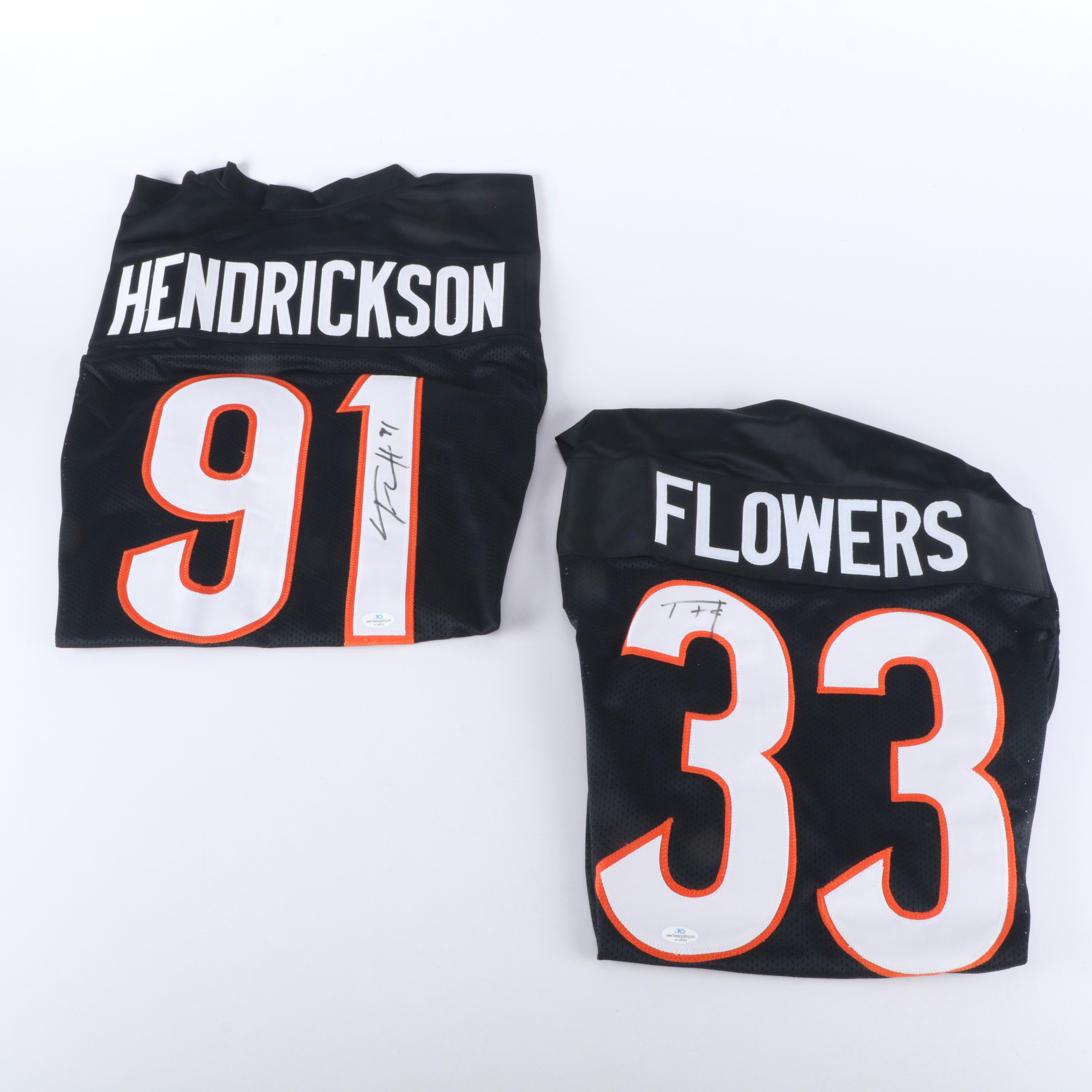 Trey Hendrickson and Tre Flowers Signed Cincinnati Bengals Football Jerseys