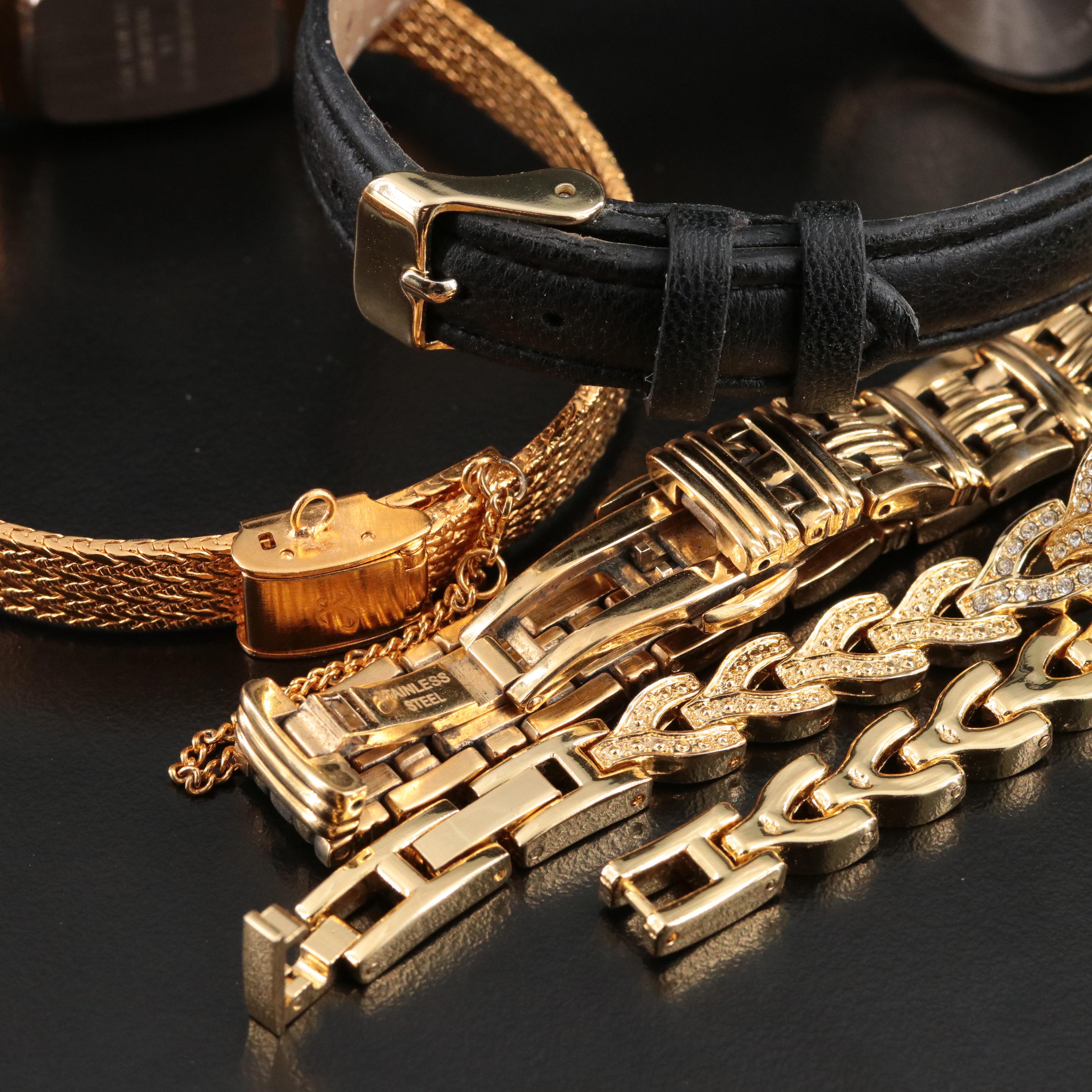 Collection of Gold-Tone Quartz Dress Watches