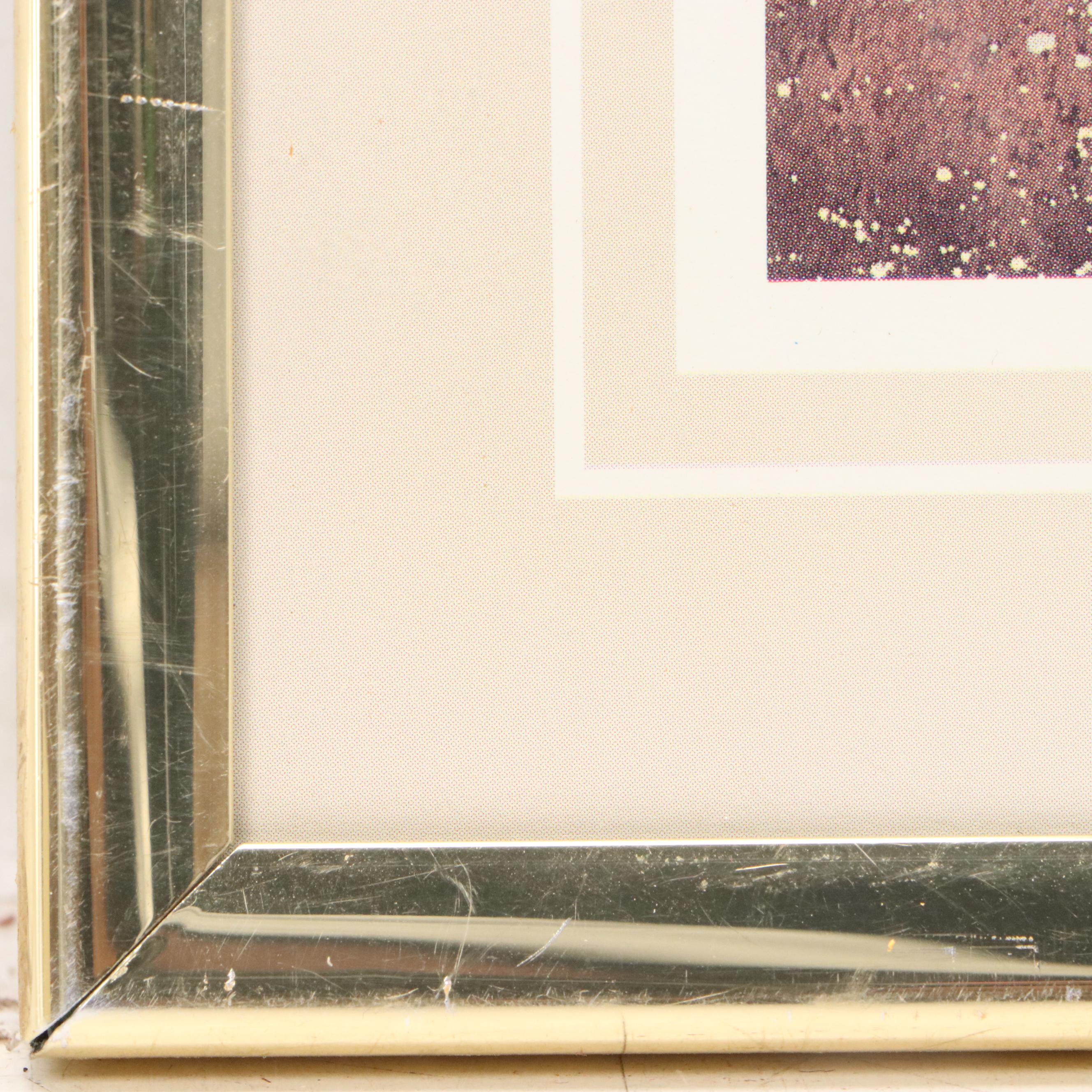 Offset Lithograph of Old Wagon and Quails, Late 20th Century