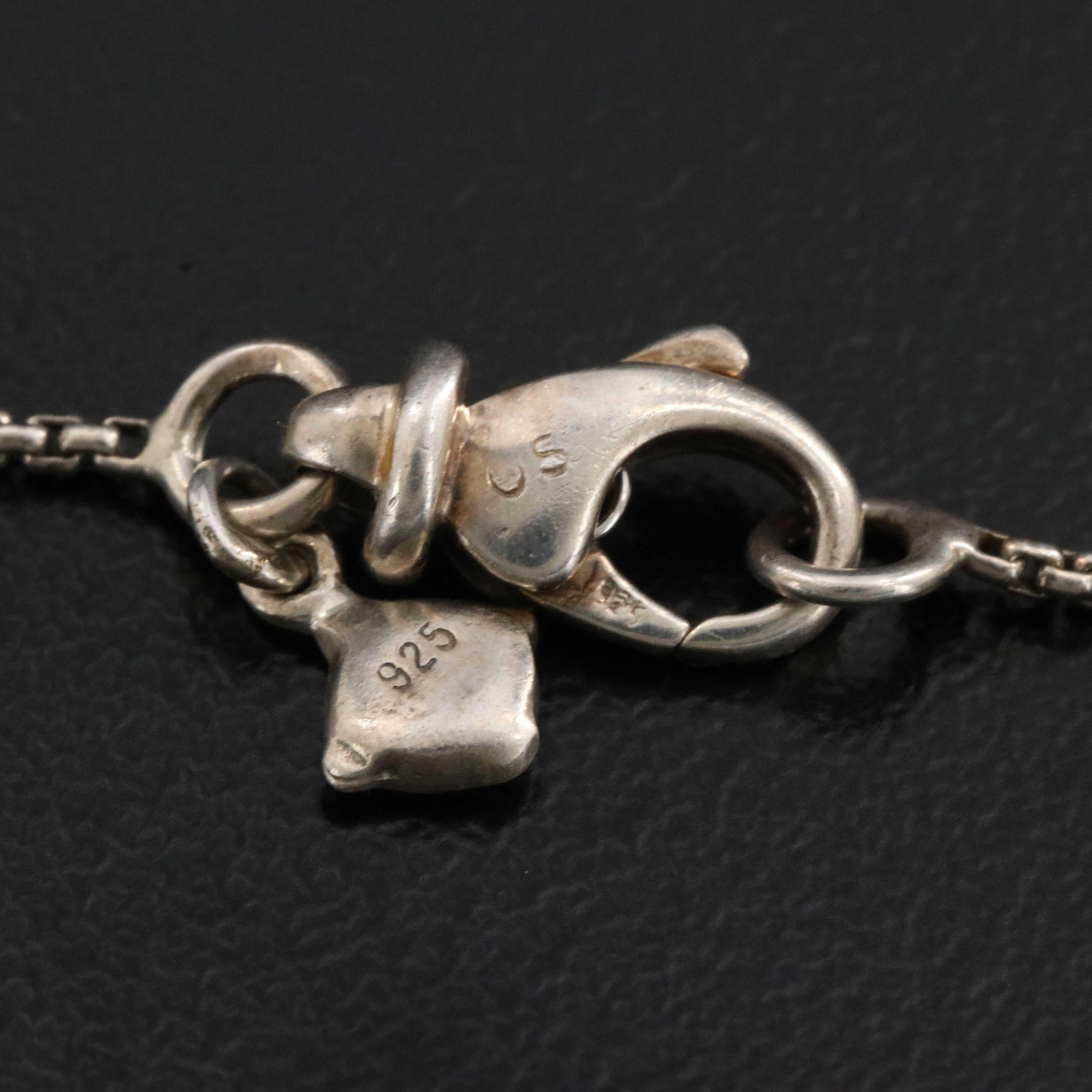 David Yurman Tapestry Quatrefoil Sterling 0.42 CTW Diamond Ball Necklace