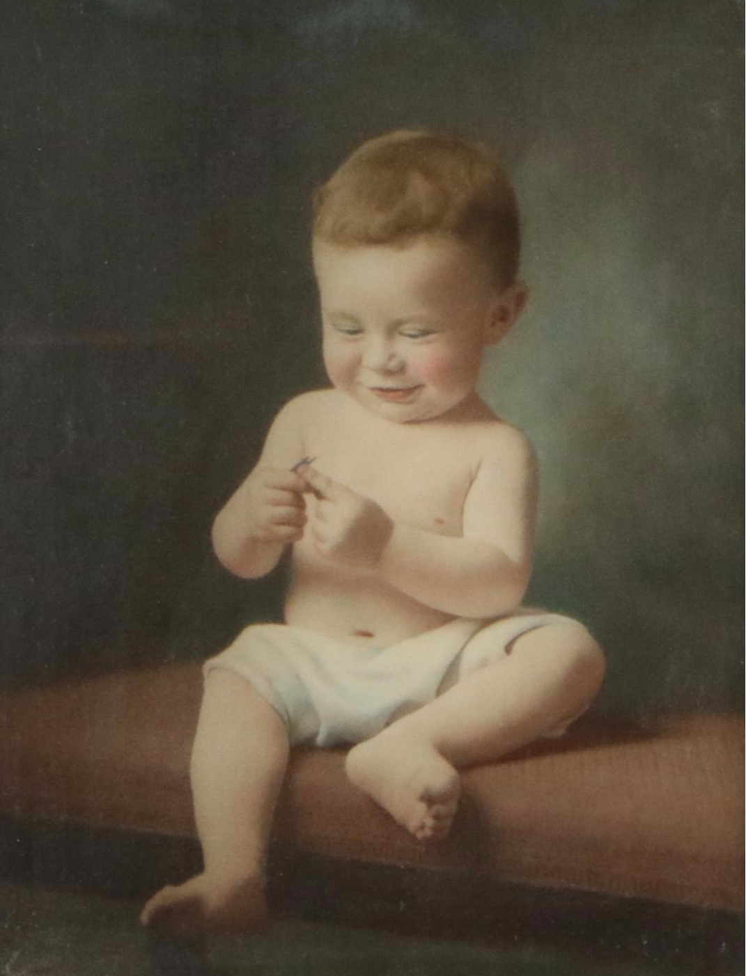 Oil Painting of Baby, 20th Century