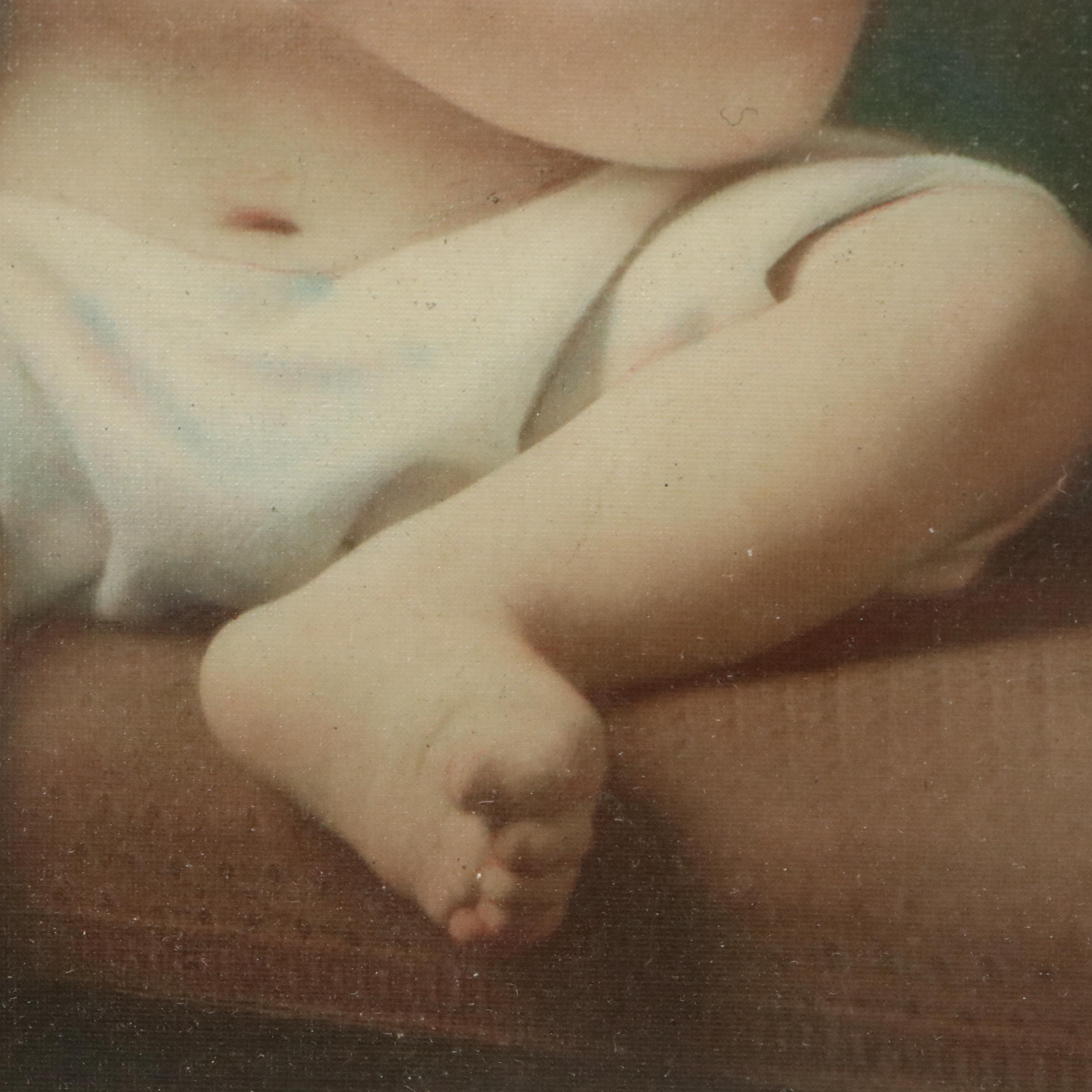 Oil Painting of Baby, 20th Century