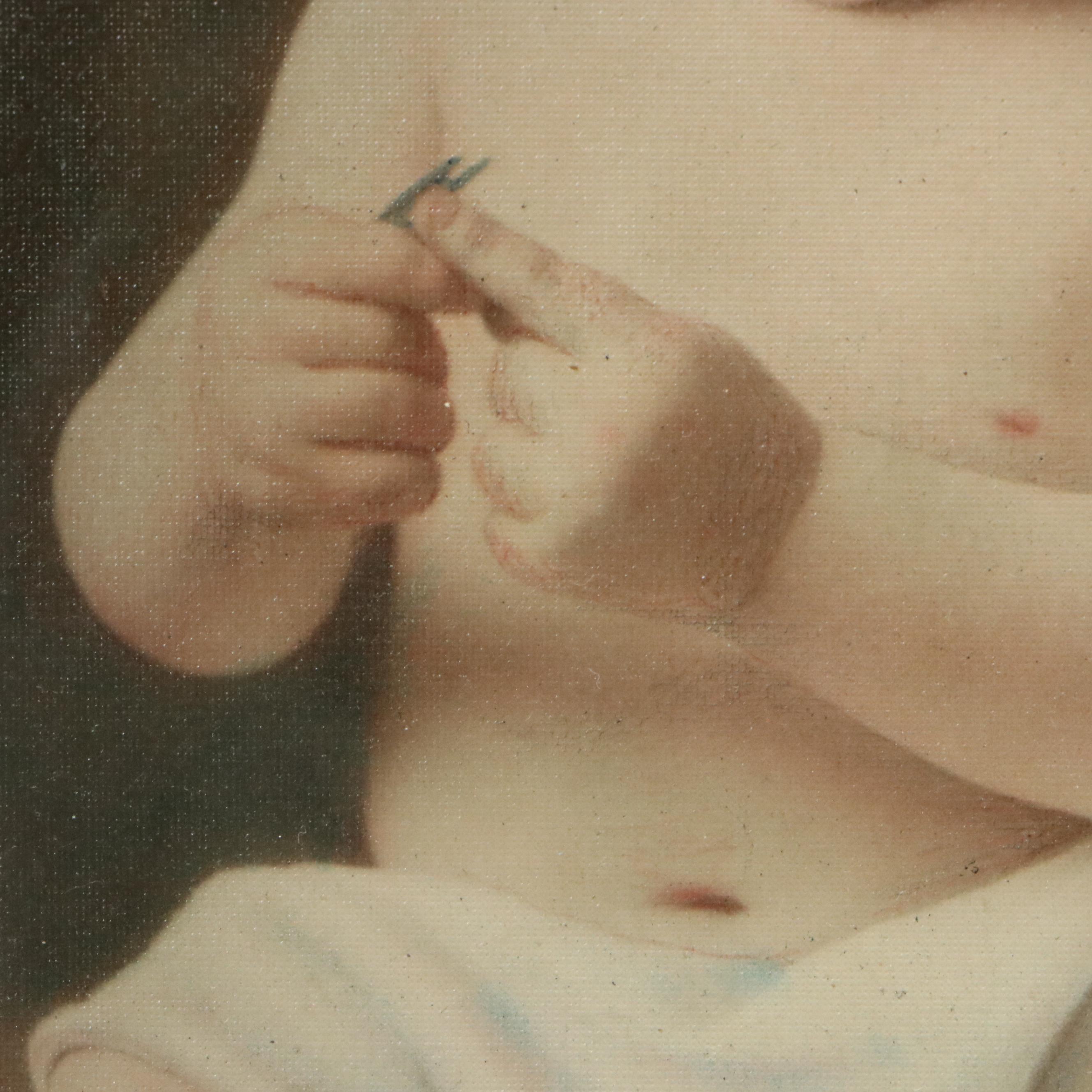 Oil Painting of Baby, 20th Century