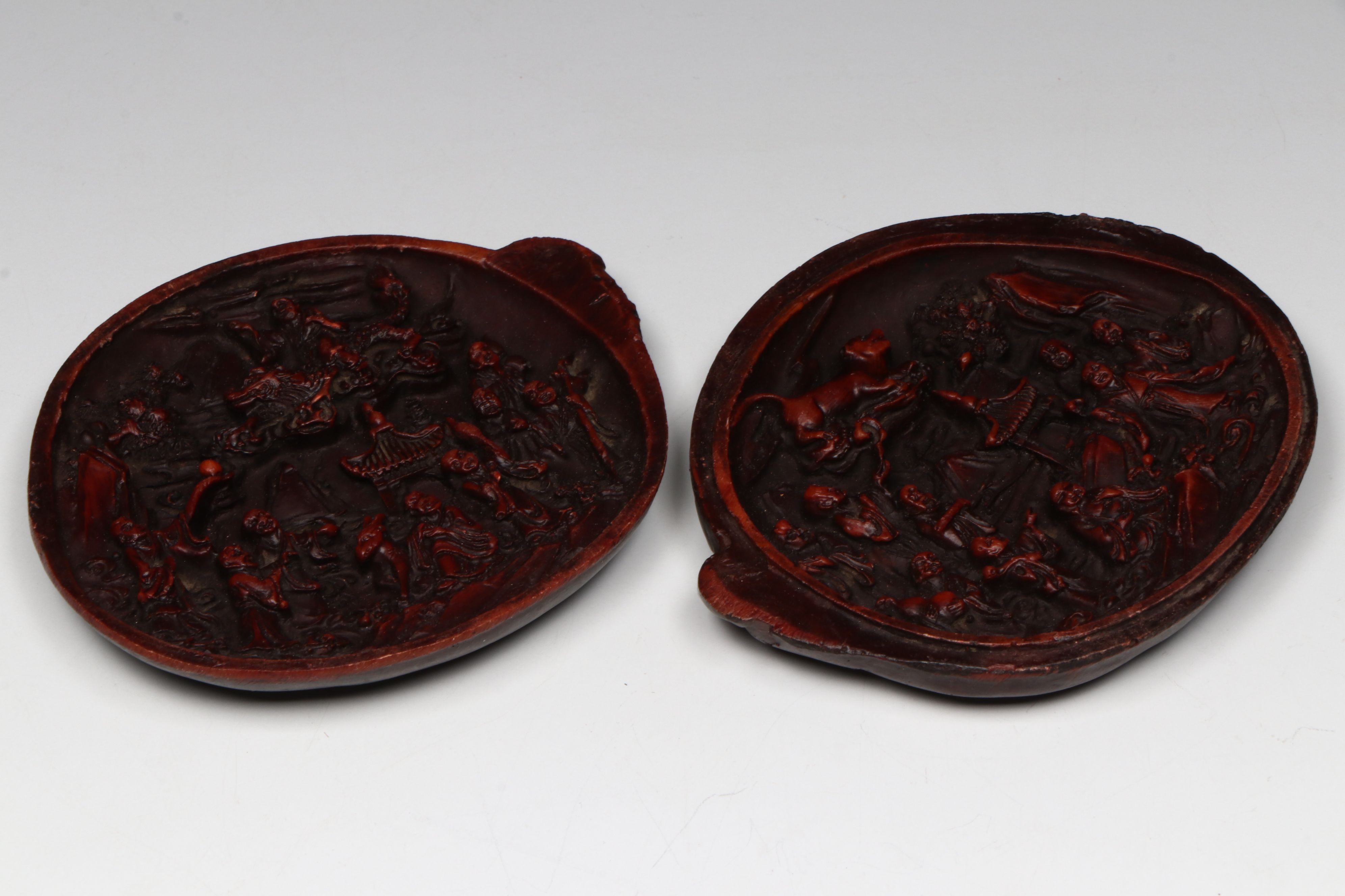 Chinese Qing Style Hand-Carved Lacquered Coquilla Nut "Pocket Shrine"