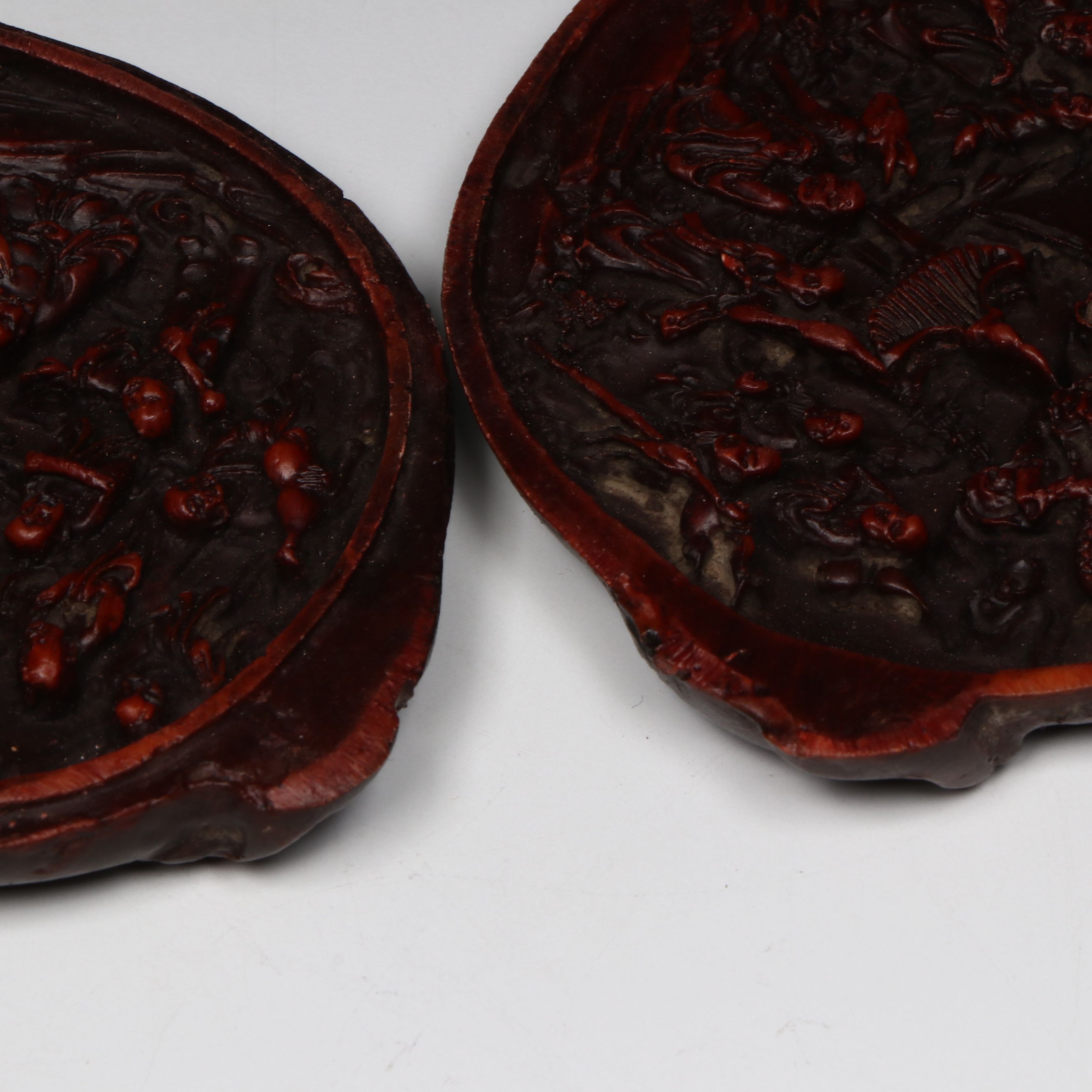 Chinese Qing Style Hand-Carved Lacquered Coquilla Nut "Pocket Shrine"