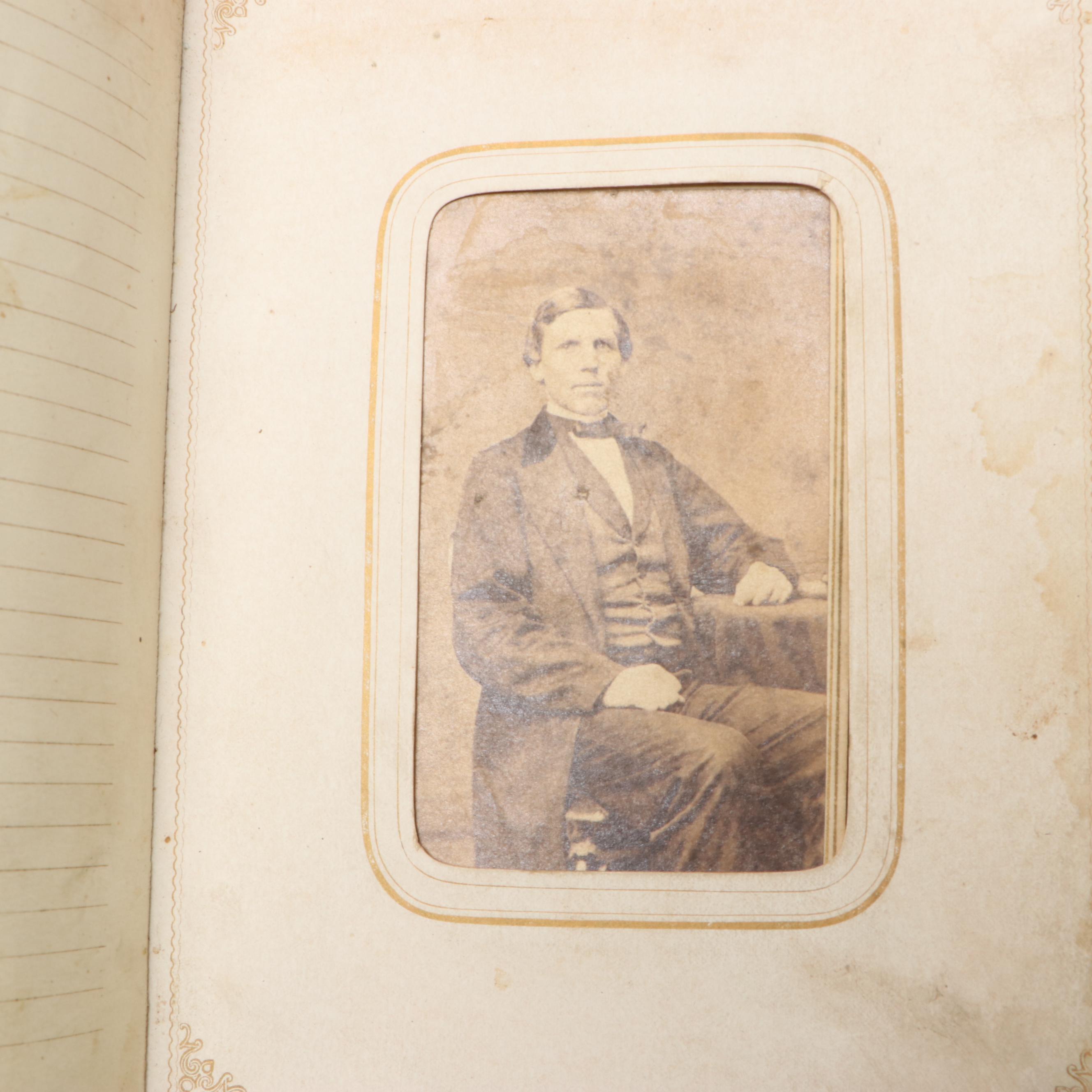 Tintype with Other Photos of Men, Women and Children, Late 19th/Early 20th C.