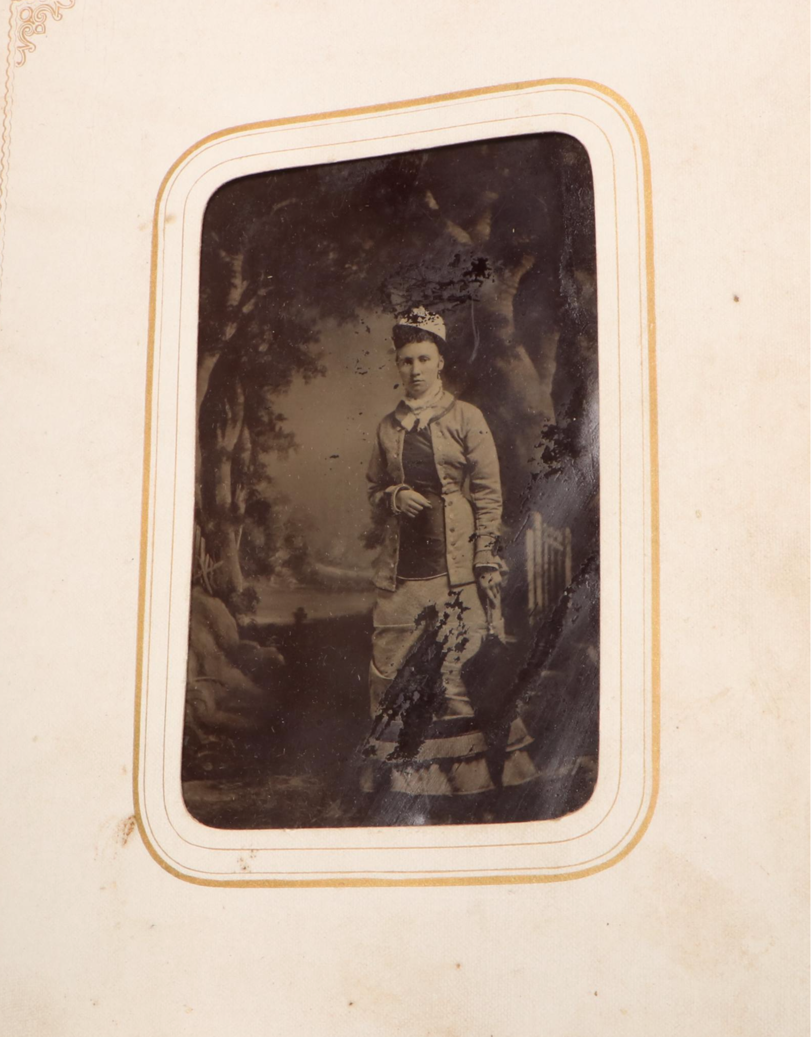 Tintype with Other Photos of Men, Women and Children, Late 19th/Early 20th C.