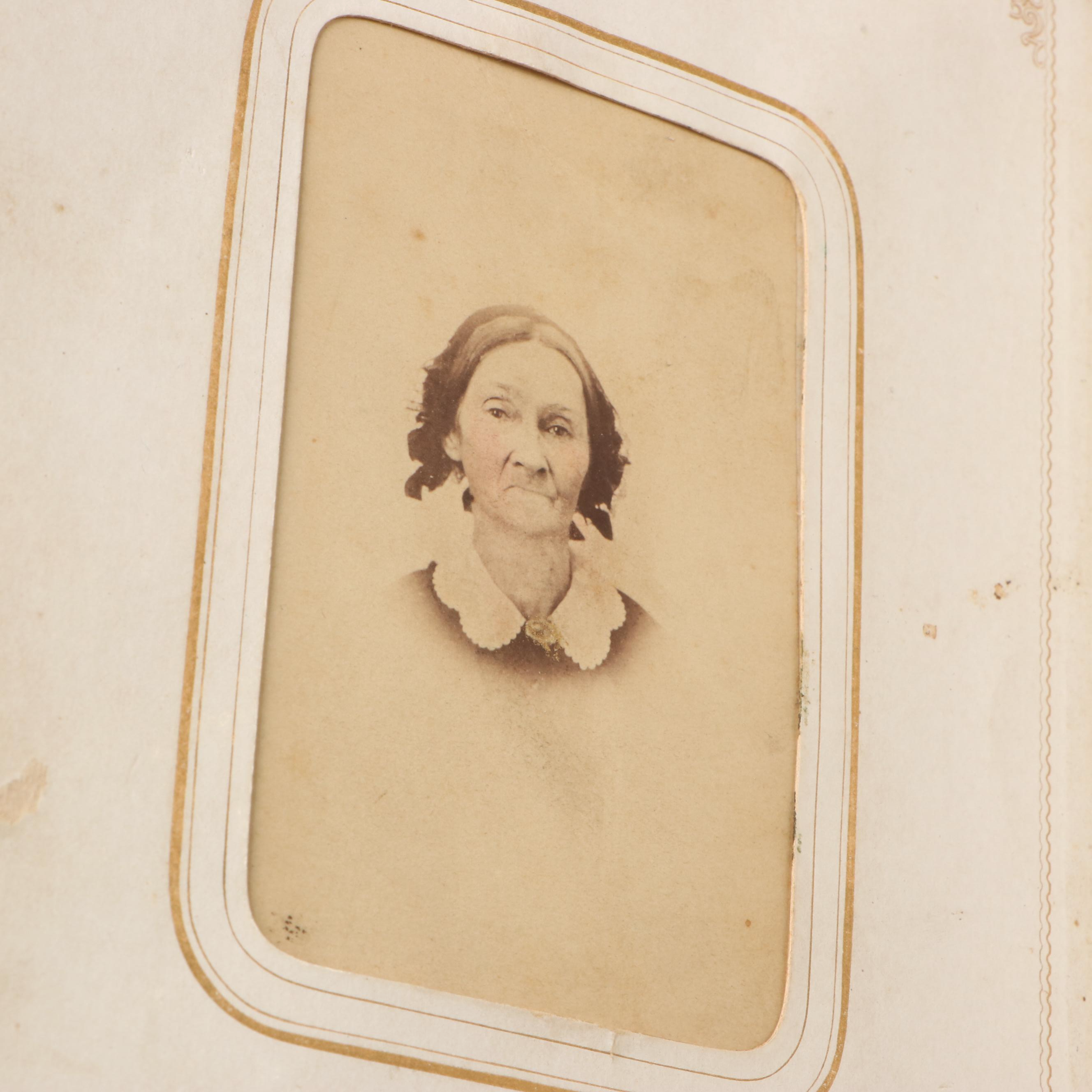 Tintype with Other Photos of Men, Women and Children, Late 19th/Early 20th C.