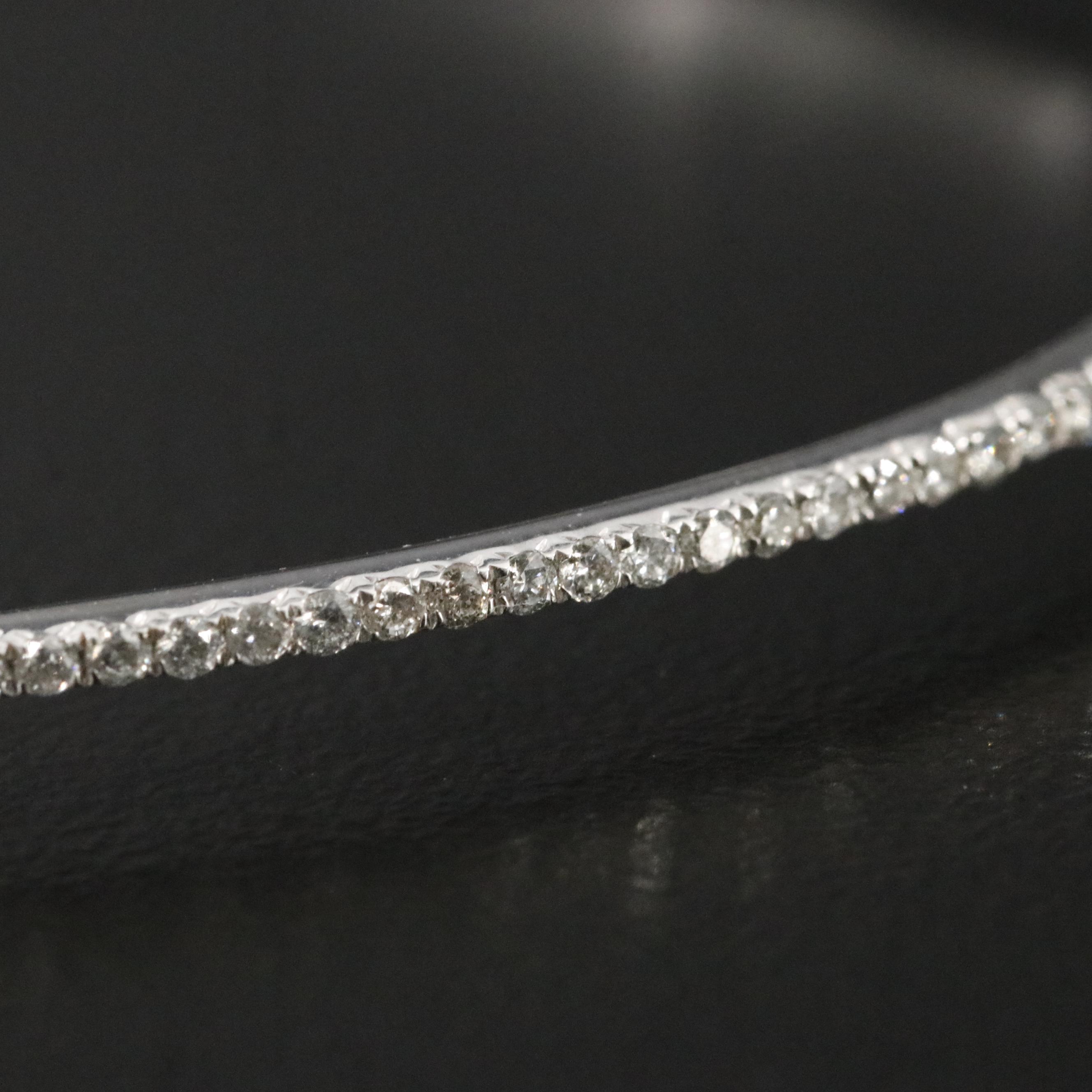 14K 0.58 CTW Diamond Hinged Bangle