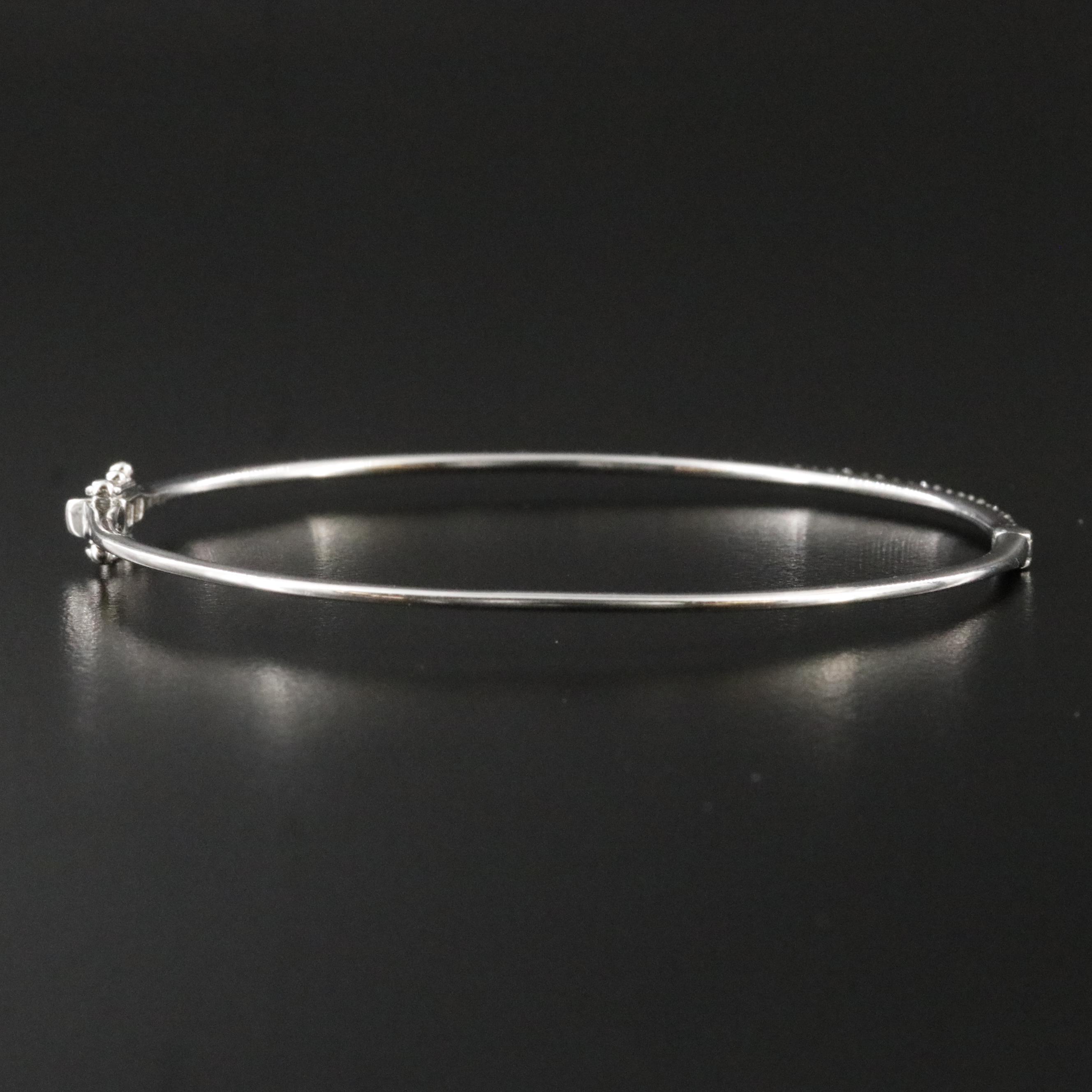 14K 0.58 CTW Diamond Hinged Bangle