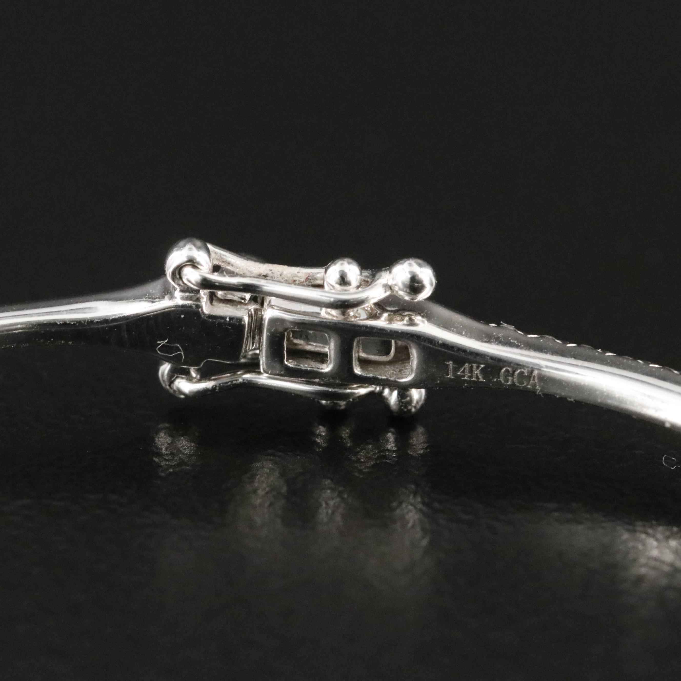 14K 0.58 CTW Diamond Hinged Bangle