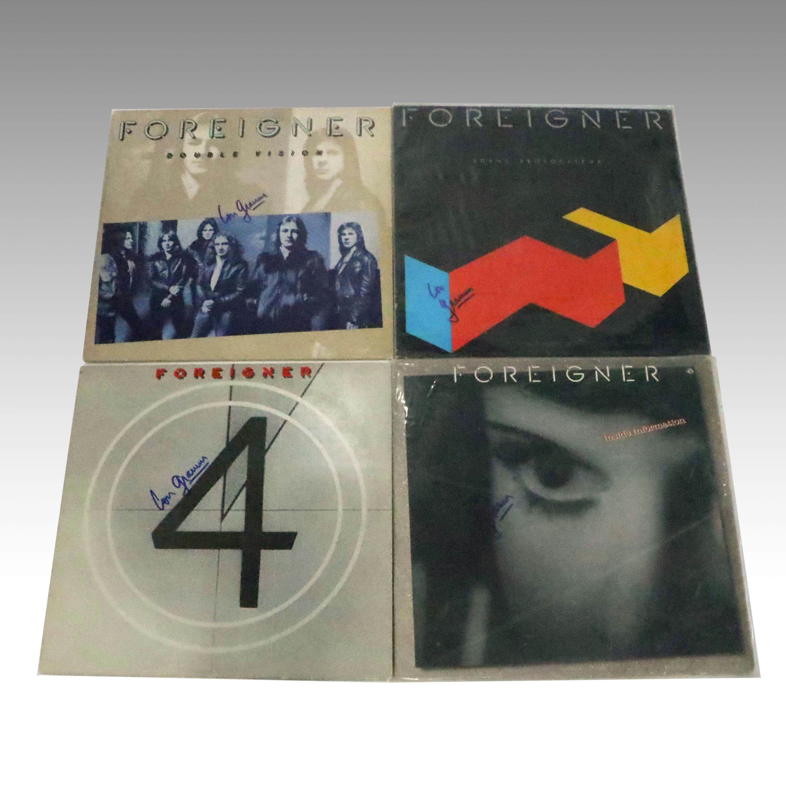 Lou Gramm Signed Foreigner "Double Vision", "4" and More Vinyl Records