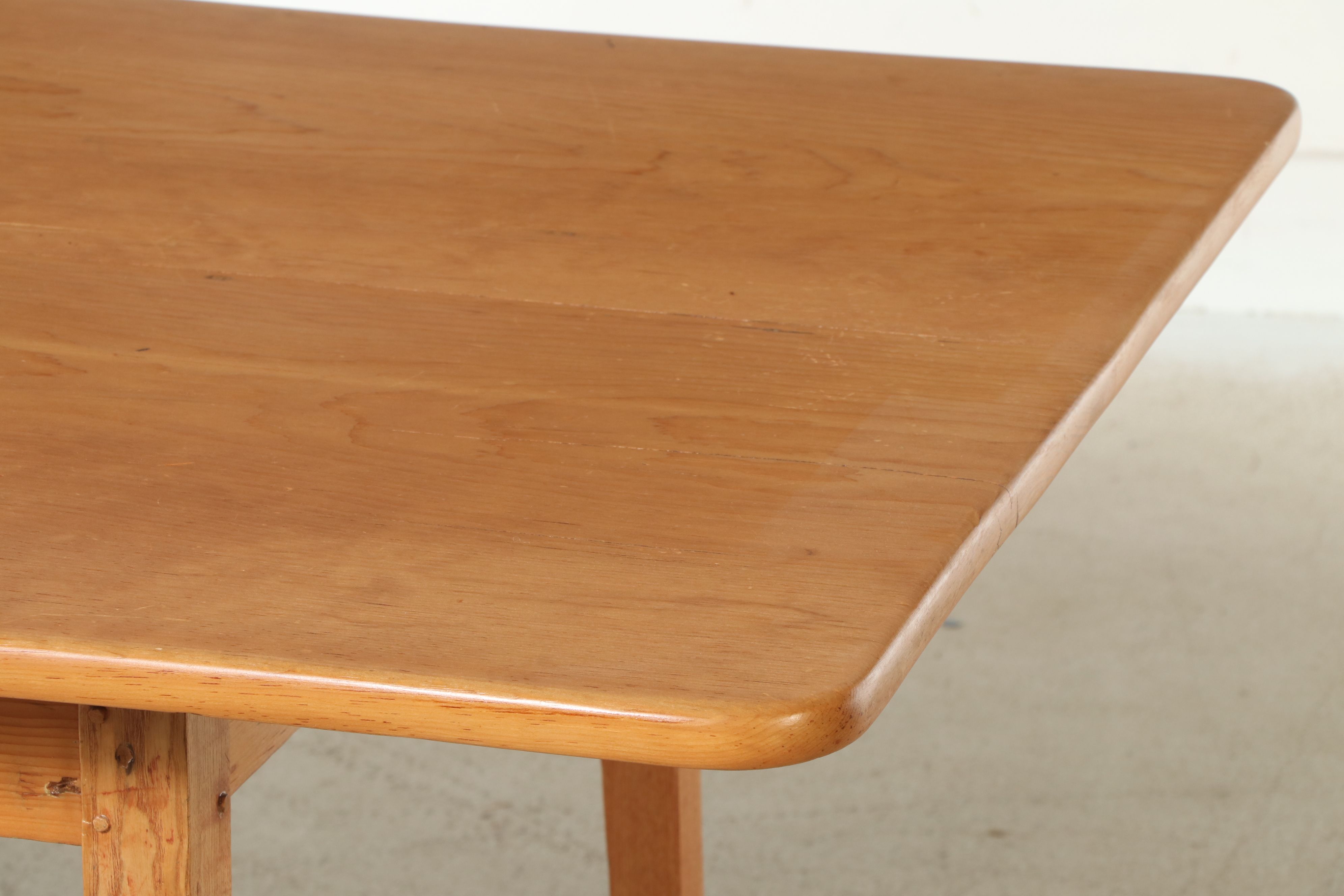 Nine-Piece Dining Set with Danish Modern Table and Shaker Style Chairs