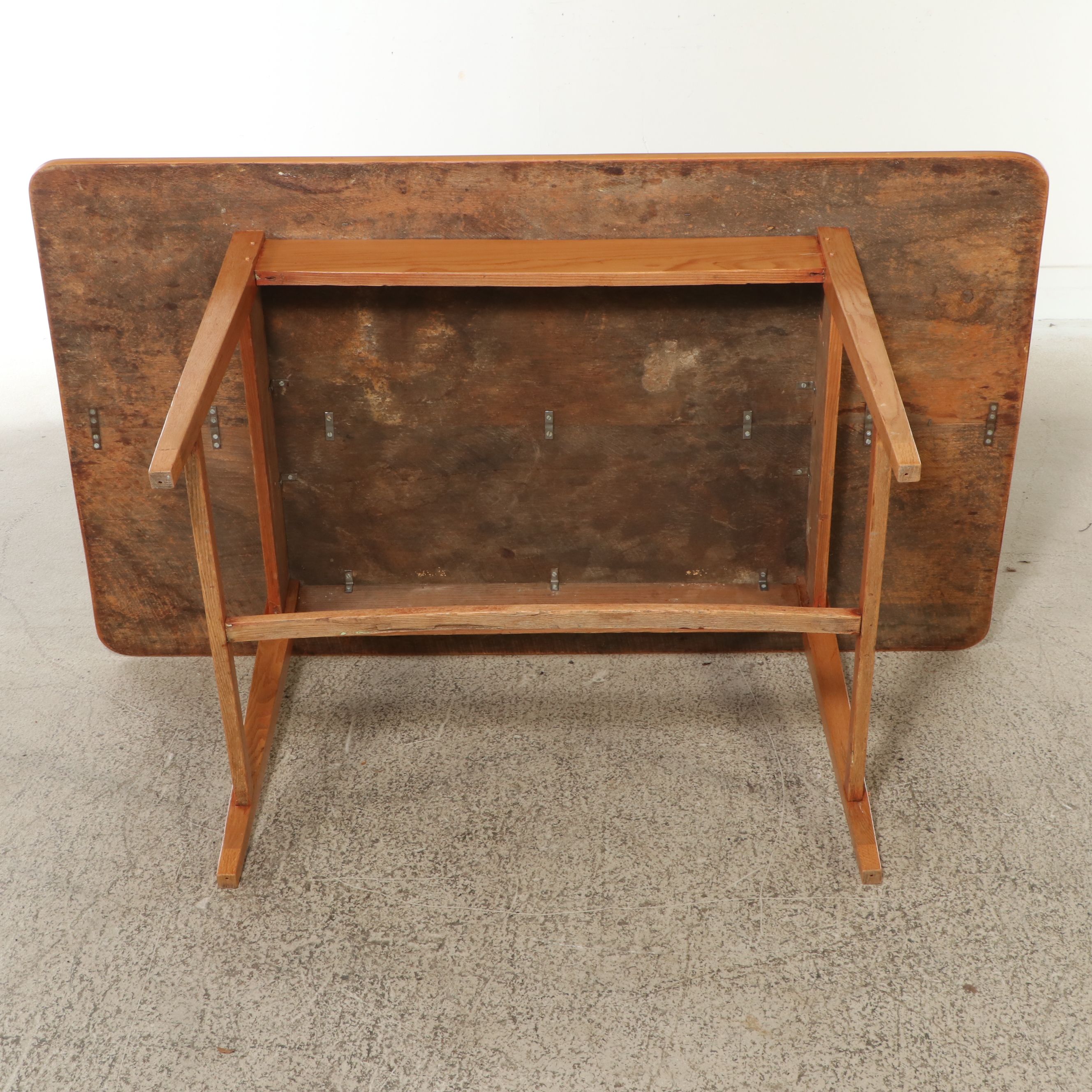 Nine-Piece Dining Set with Danish Modern Table and Shaker Style Chairs