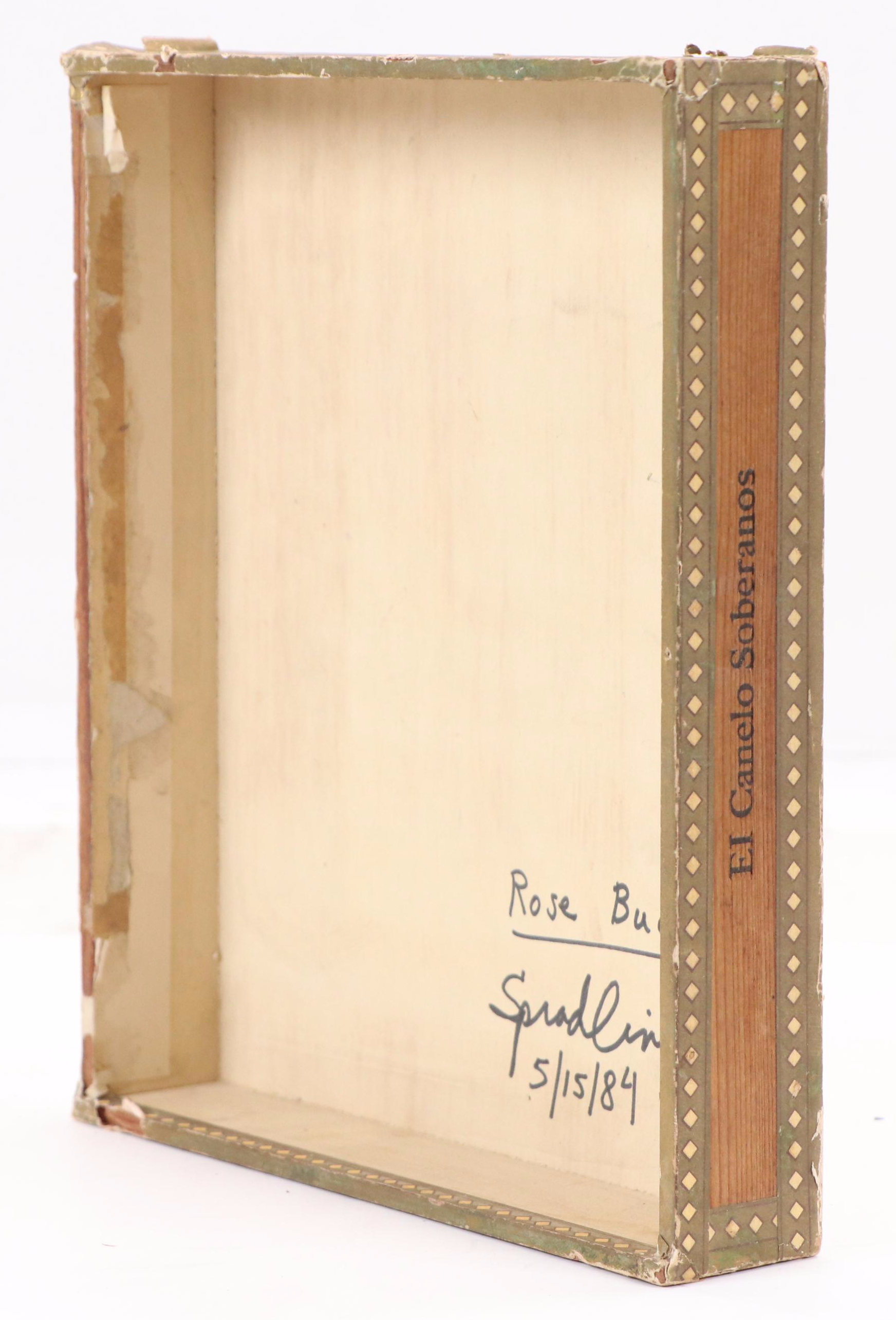 Gary Spradling Mixed Media Collage "Rose Bud," 1984