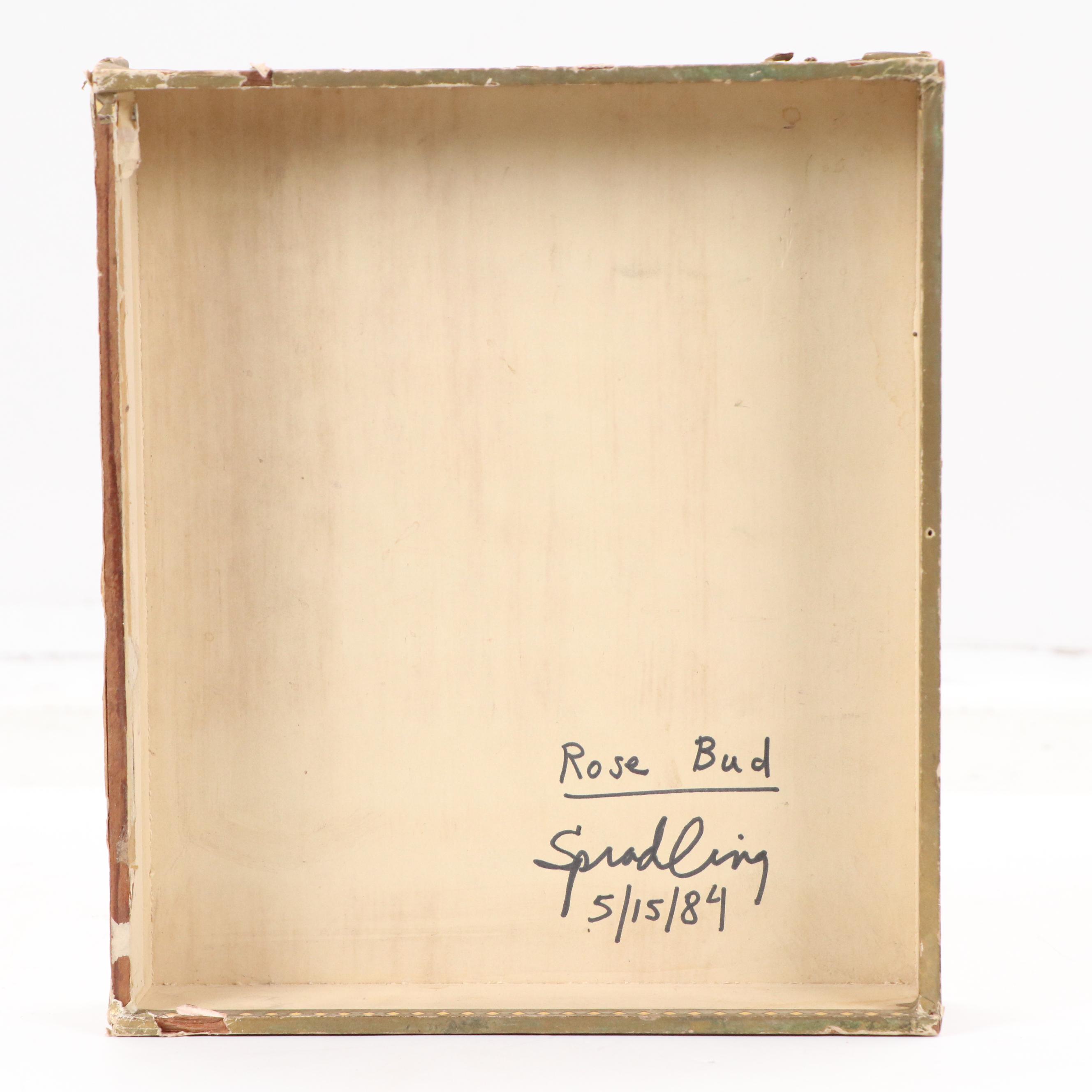 Gary Spradling Mixed Media Collage "Rose Bud," 1984
