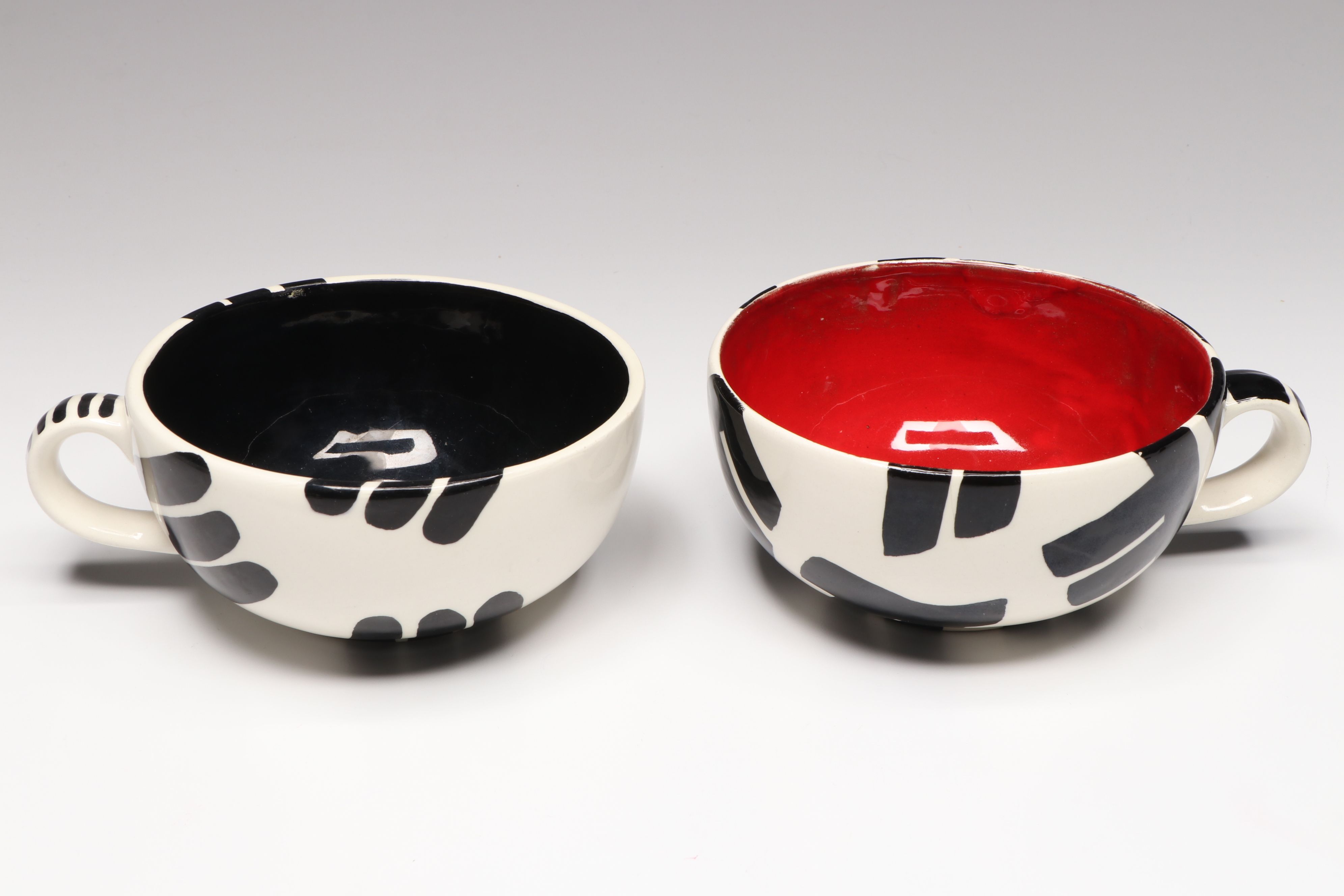 CM Lee Ceramic Mugs, Saucers, and Oval Bowls