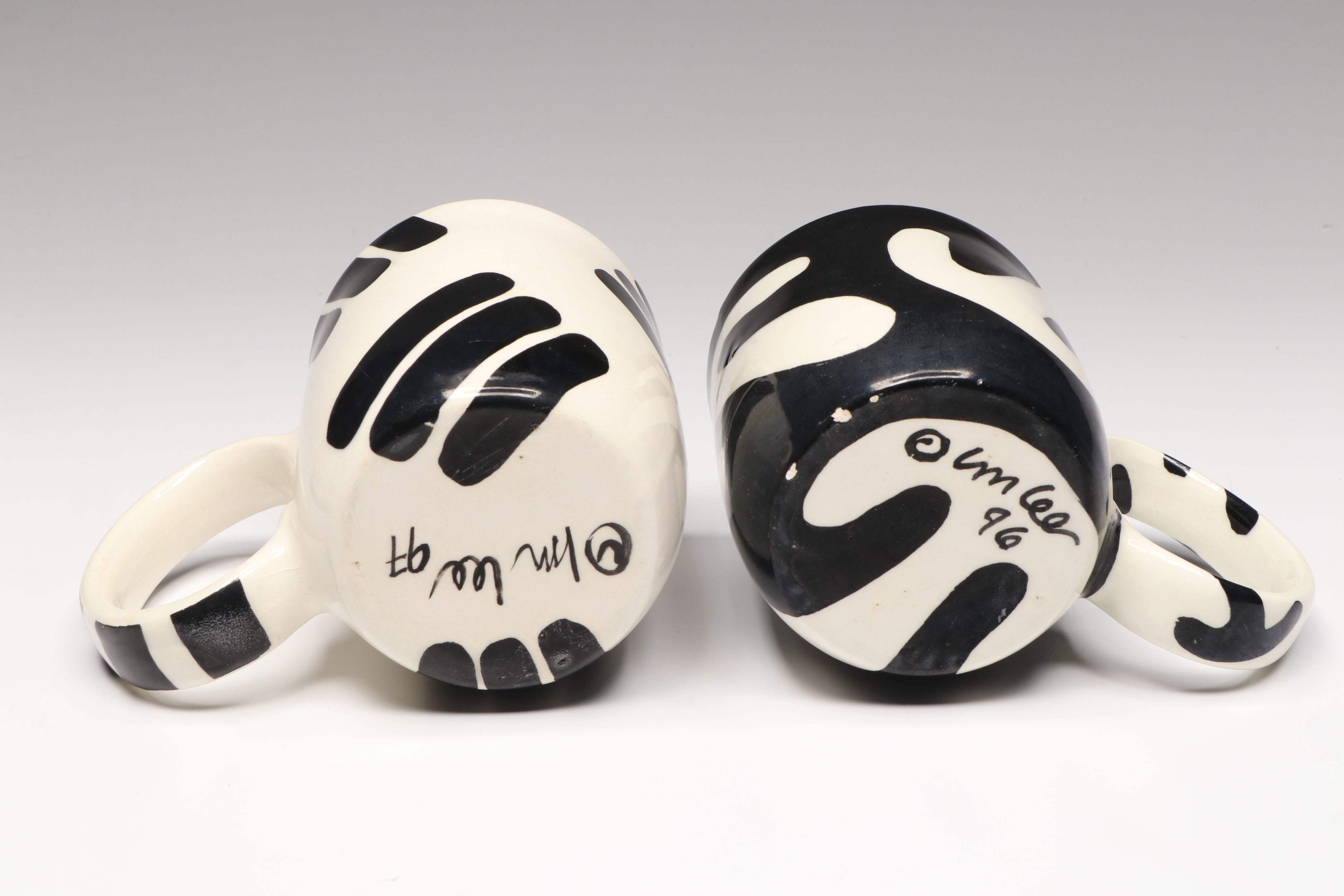 CM Lee Ceramic Mugs, Saucers, and Oval Bowls