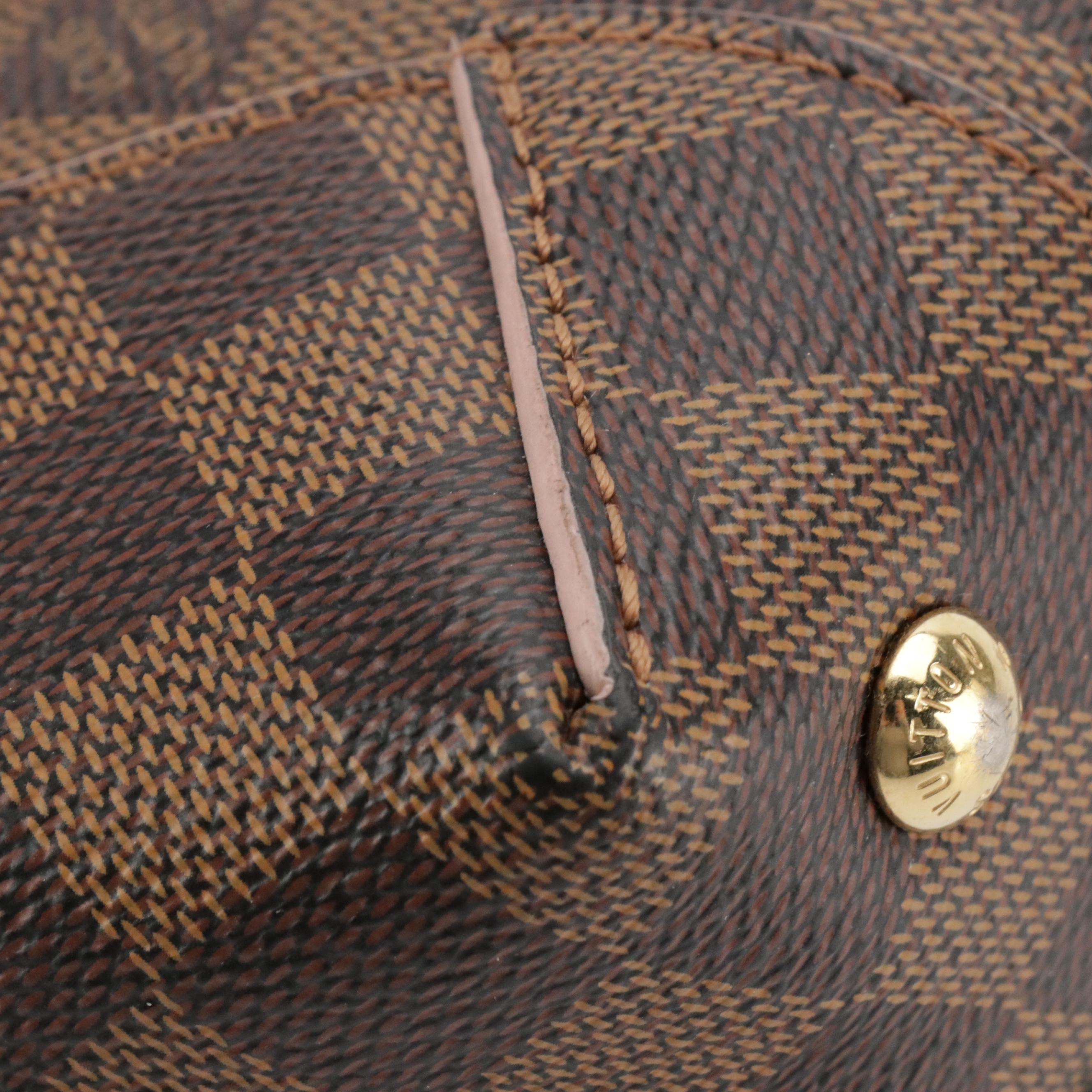 Louis Vuitton Caïssa Chain Bag in Damier Ebene Canvas and Rose Ballerine Leather