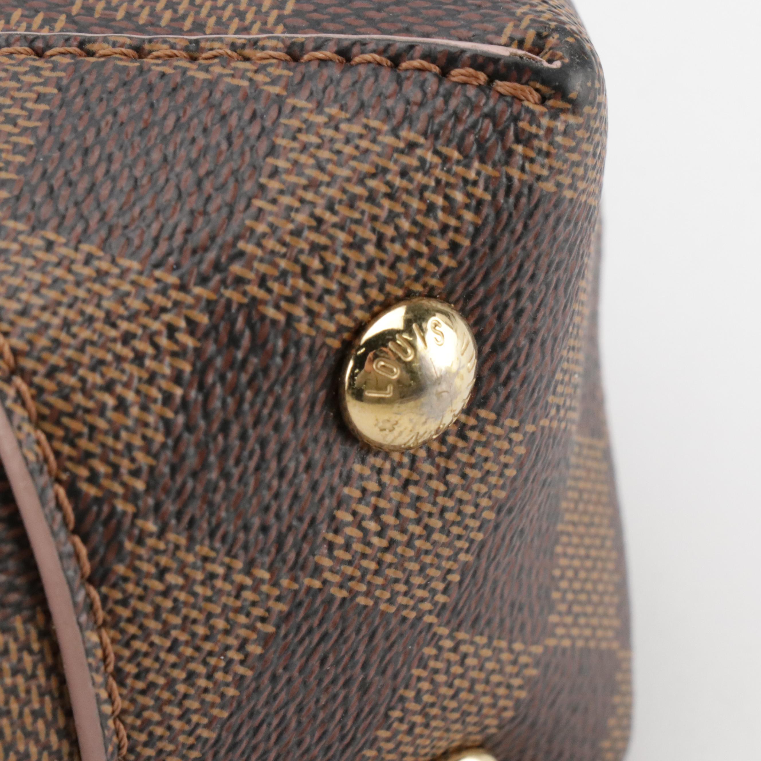 Louis Vuitton Caïssa Chain Bag in Damier Ebene Canvas and Rose Ballerine Leather