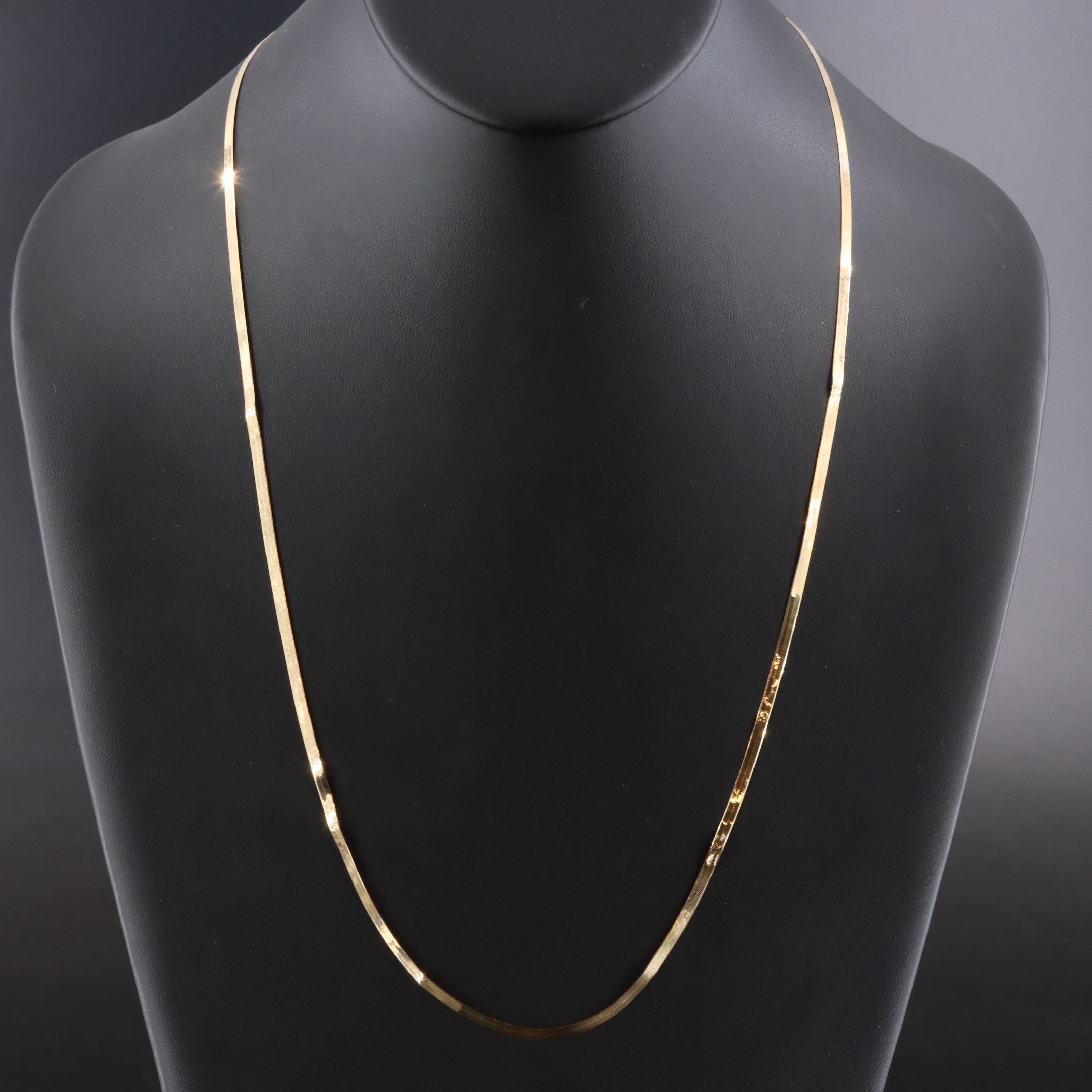 Scrap Lot Italian 14K Herringbone Chain Necklace