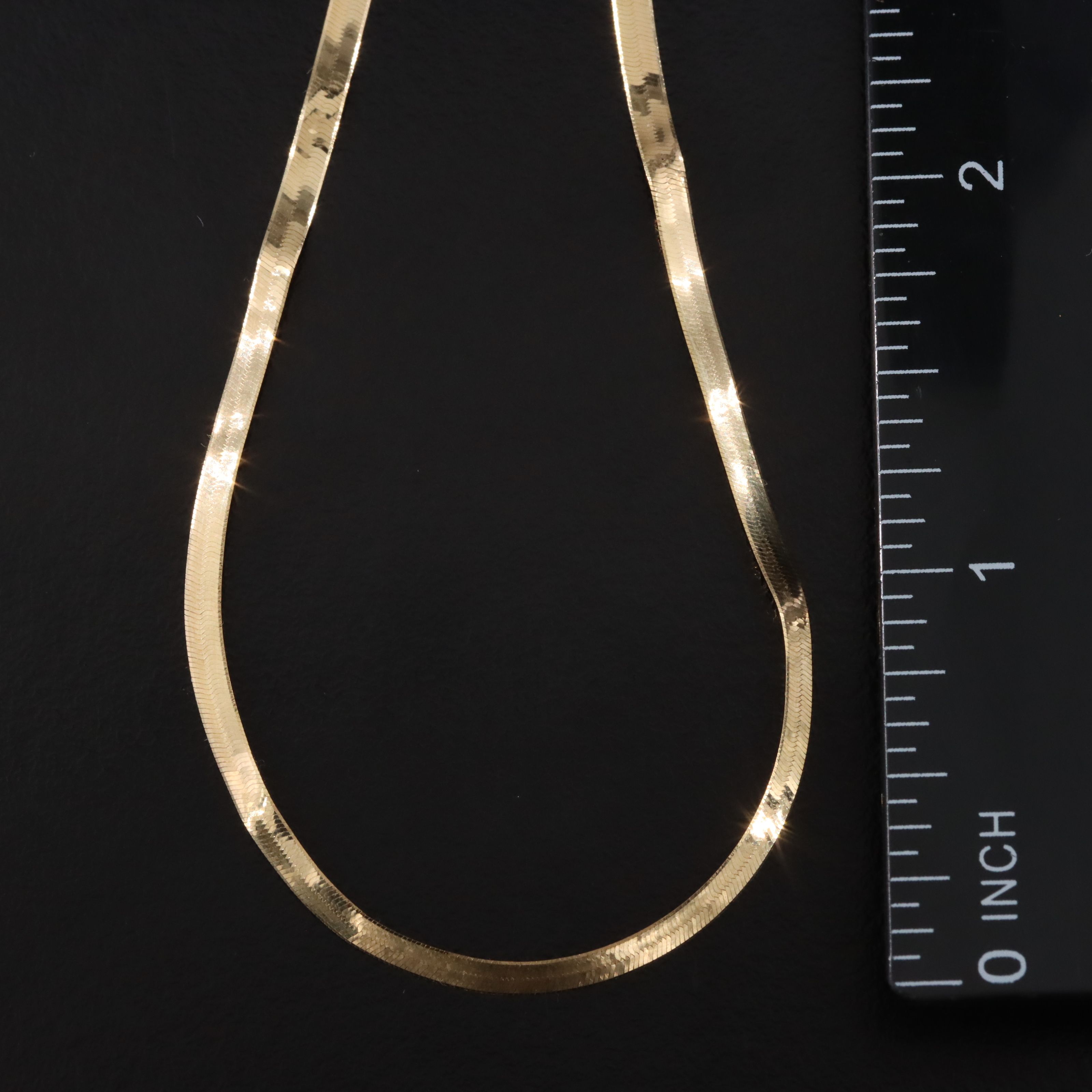 Scrap Lot Italian 14K Herringbone Chain Necklace