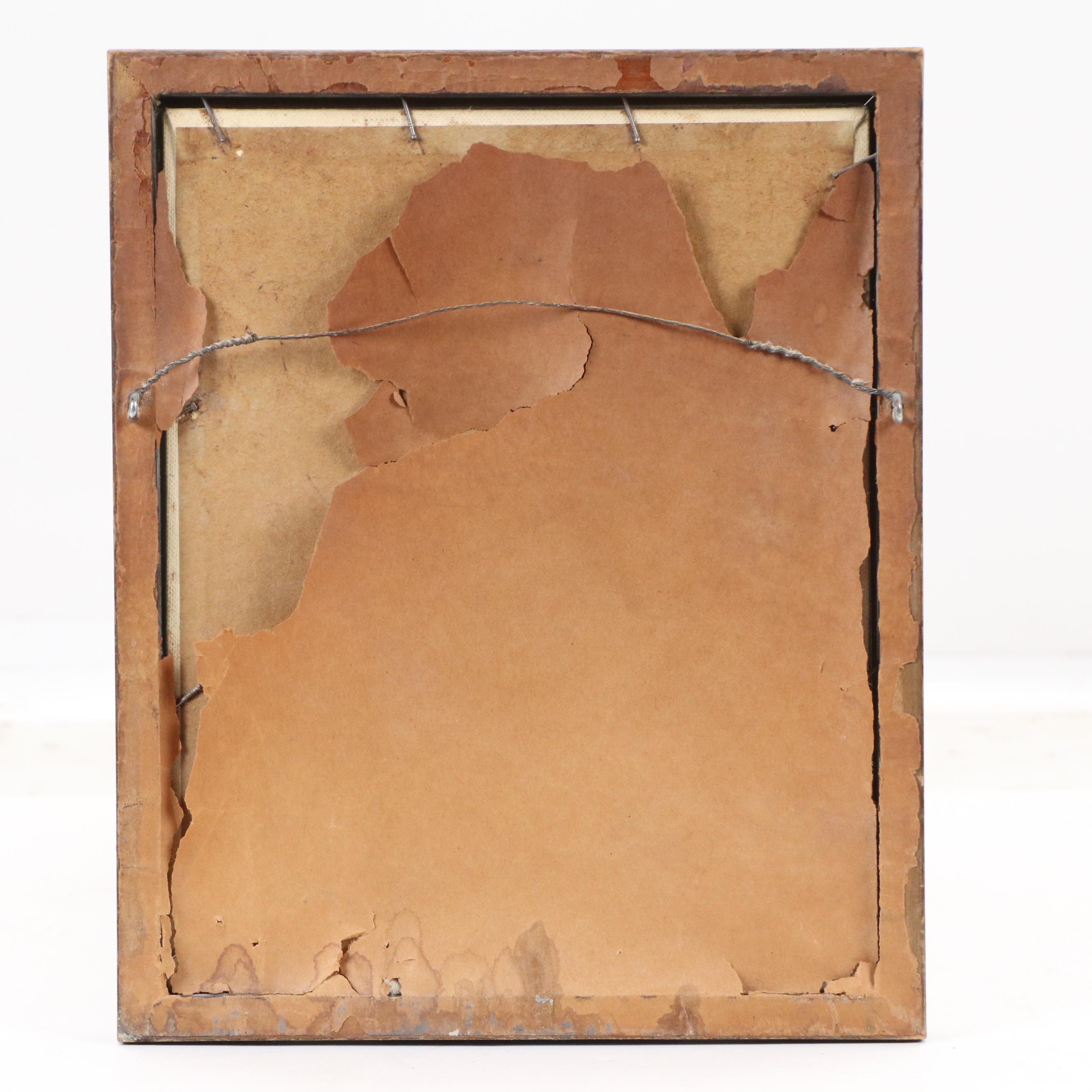 Helyn Mann Watercolor Painting of Stylized Figure with Flowers, 20th Century