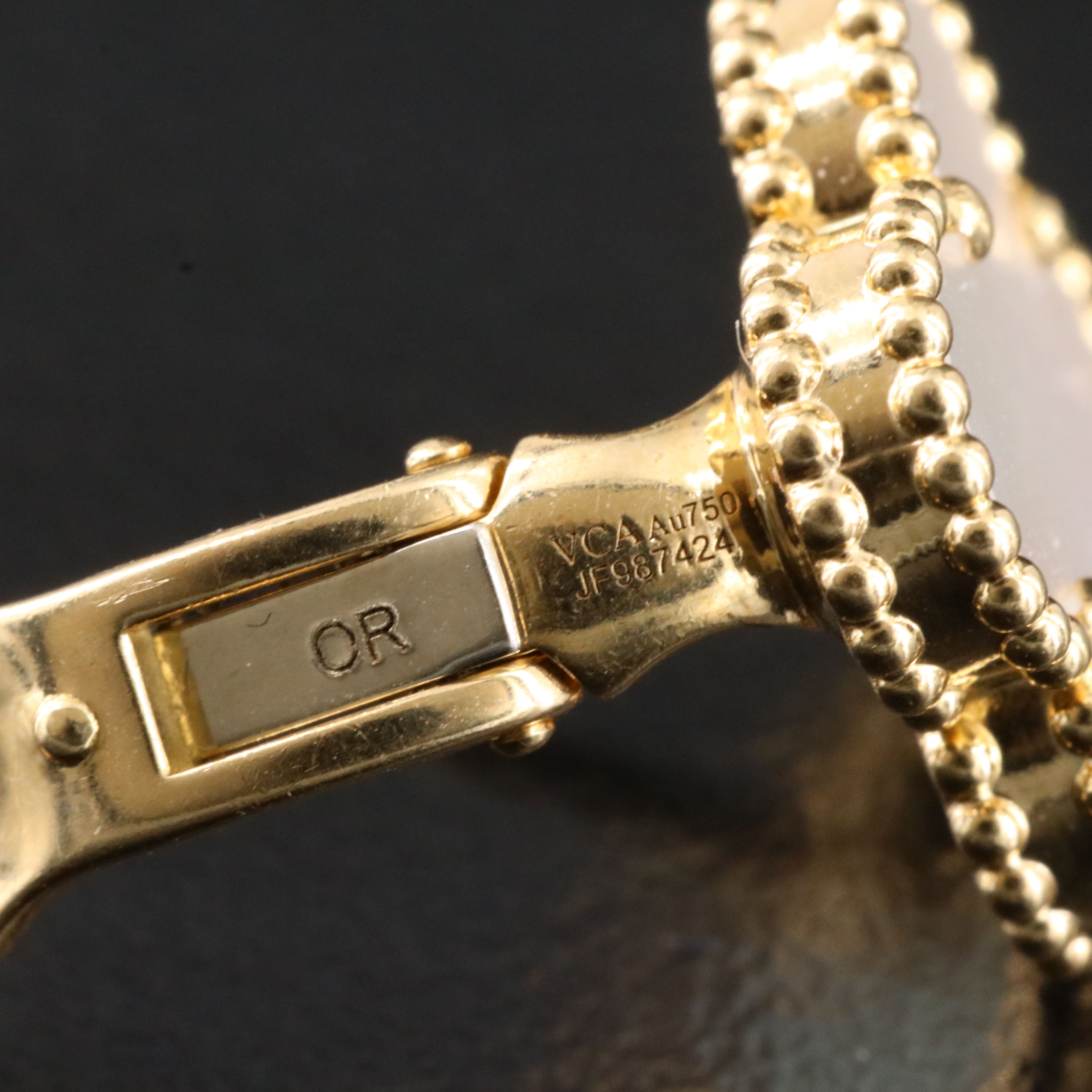 Van Cleef & Arpels Vintage Alhambra 18K Mother of Pearl Earrings