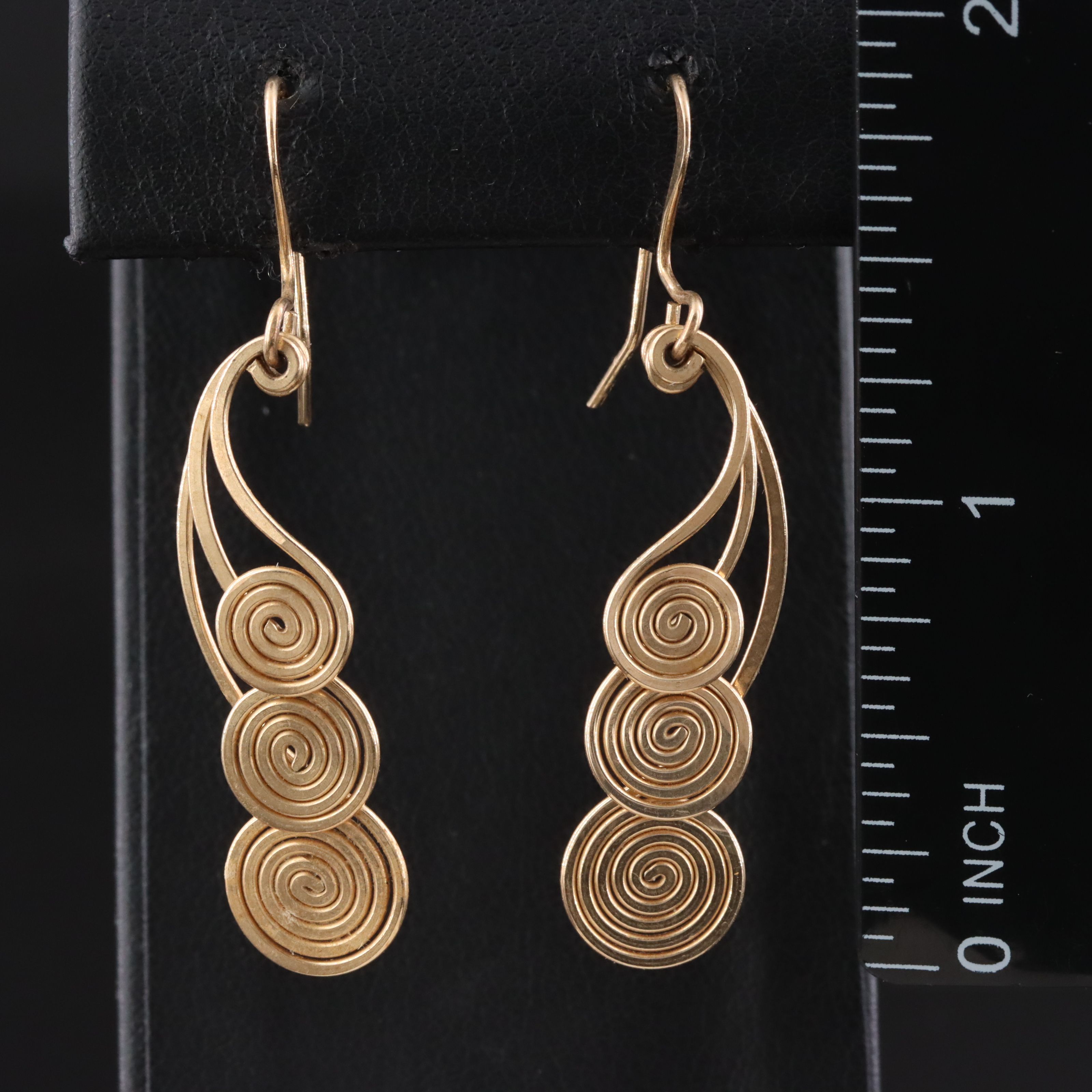 10K Spiral Wire Earrings