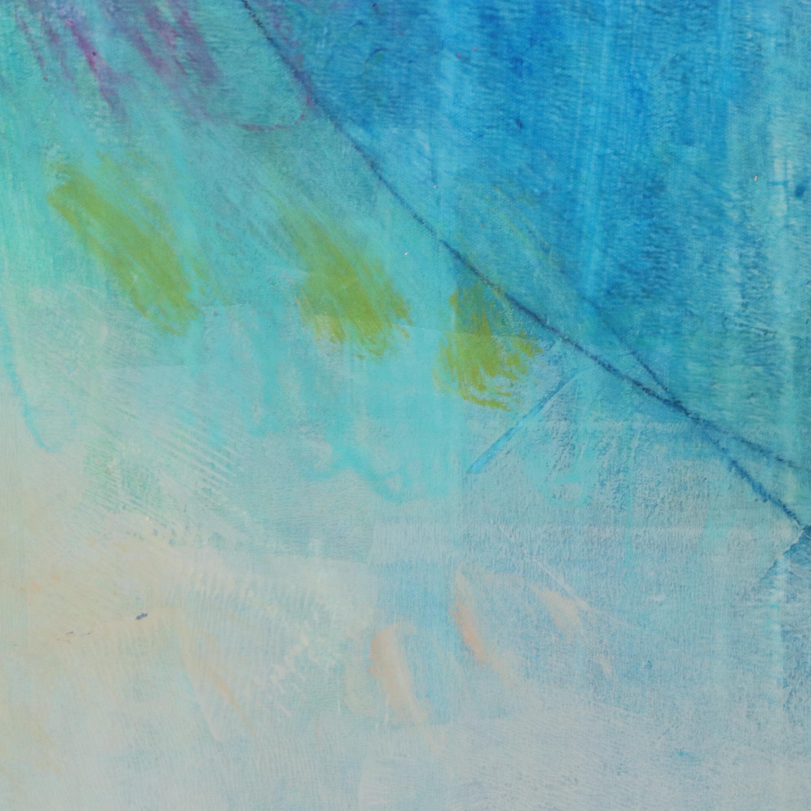 Ursula J. Brenner Abstract Mixed Media Painting, 21st Century