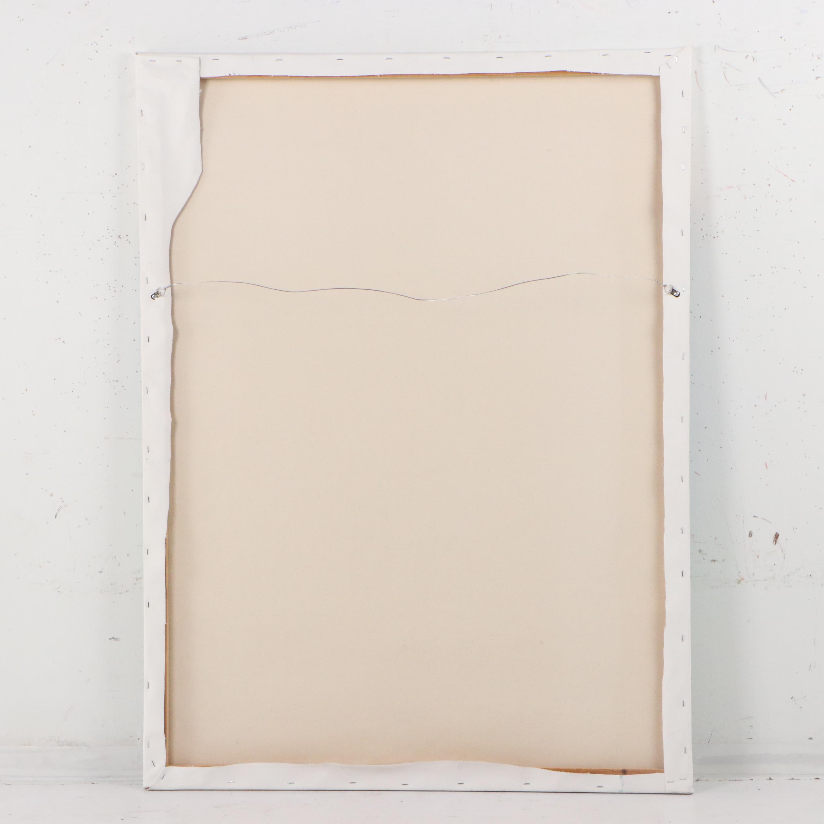 Ursula J. Brenner Abstract Mixed Media Painting, 21st Century