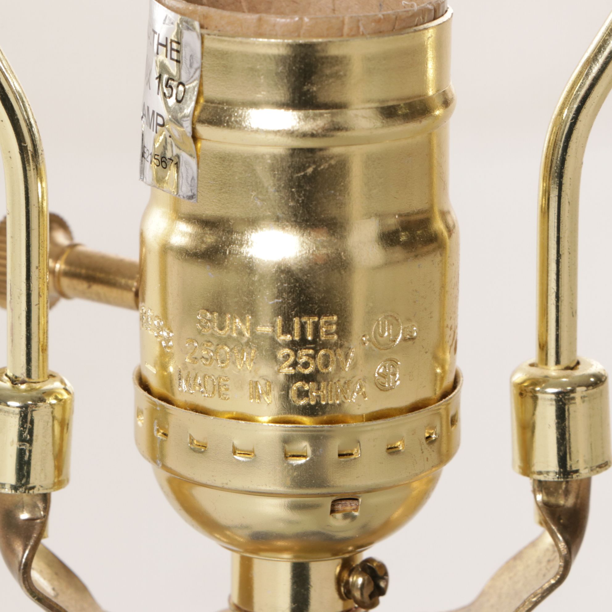 Chinese Porcelain Blue and White Table Lamp with Cotton Shade