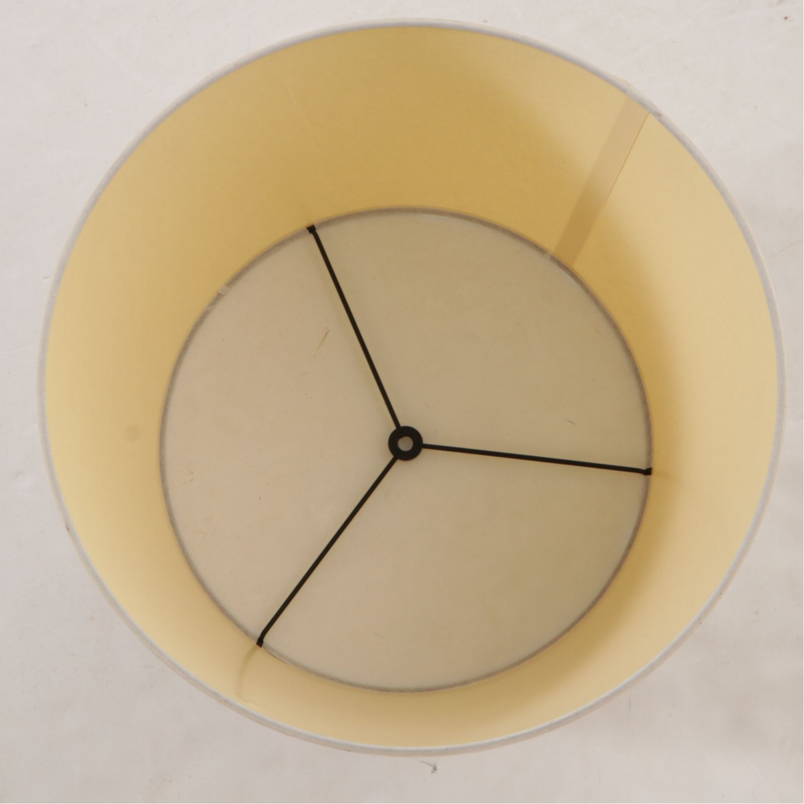 Chinese Porcelain Blue and White Table Lamp with Cotton Shade