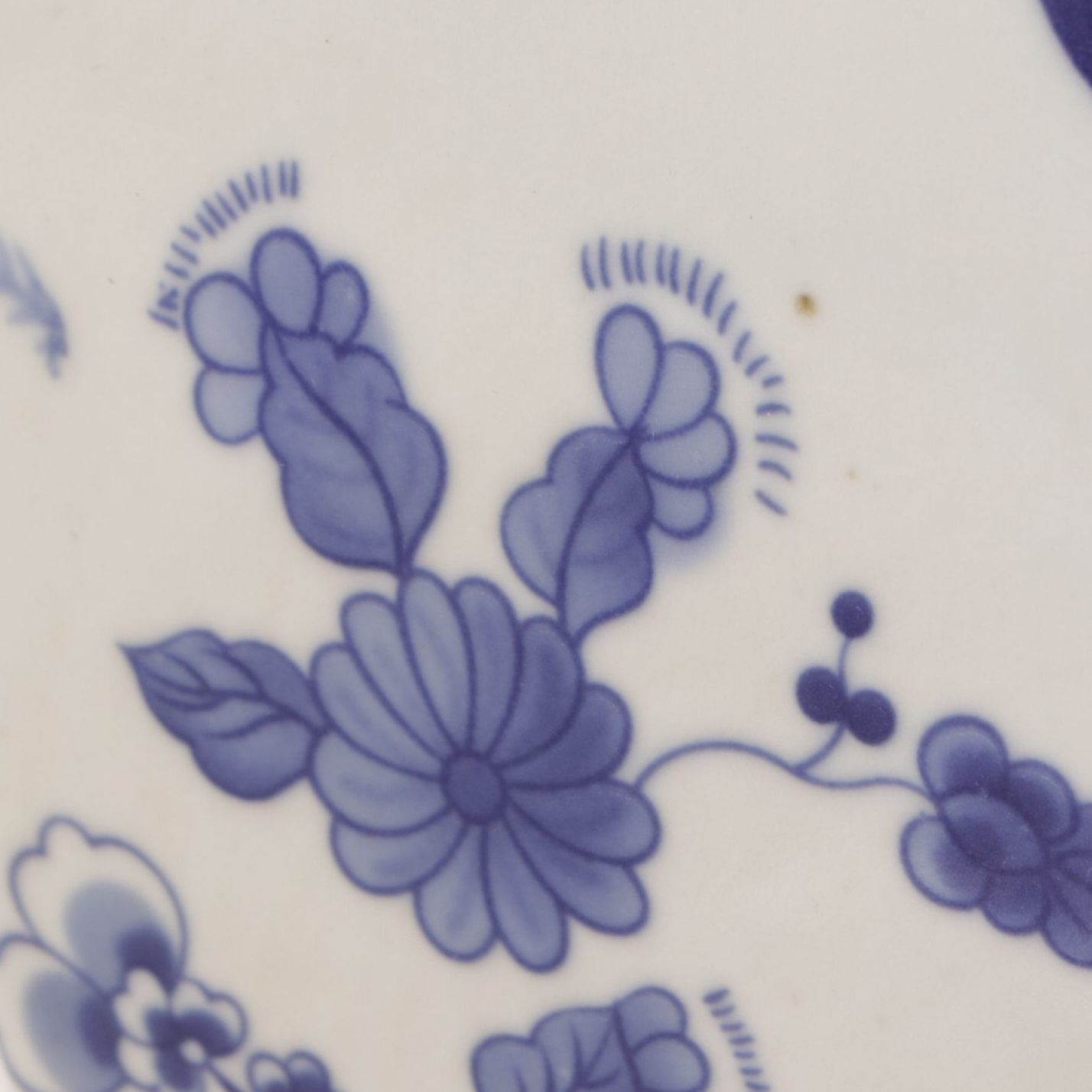 Chinese Porcelain Blue and White Table Lamp with Cotton Shade