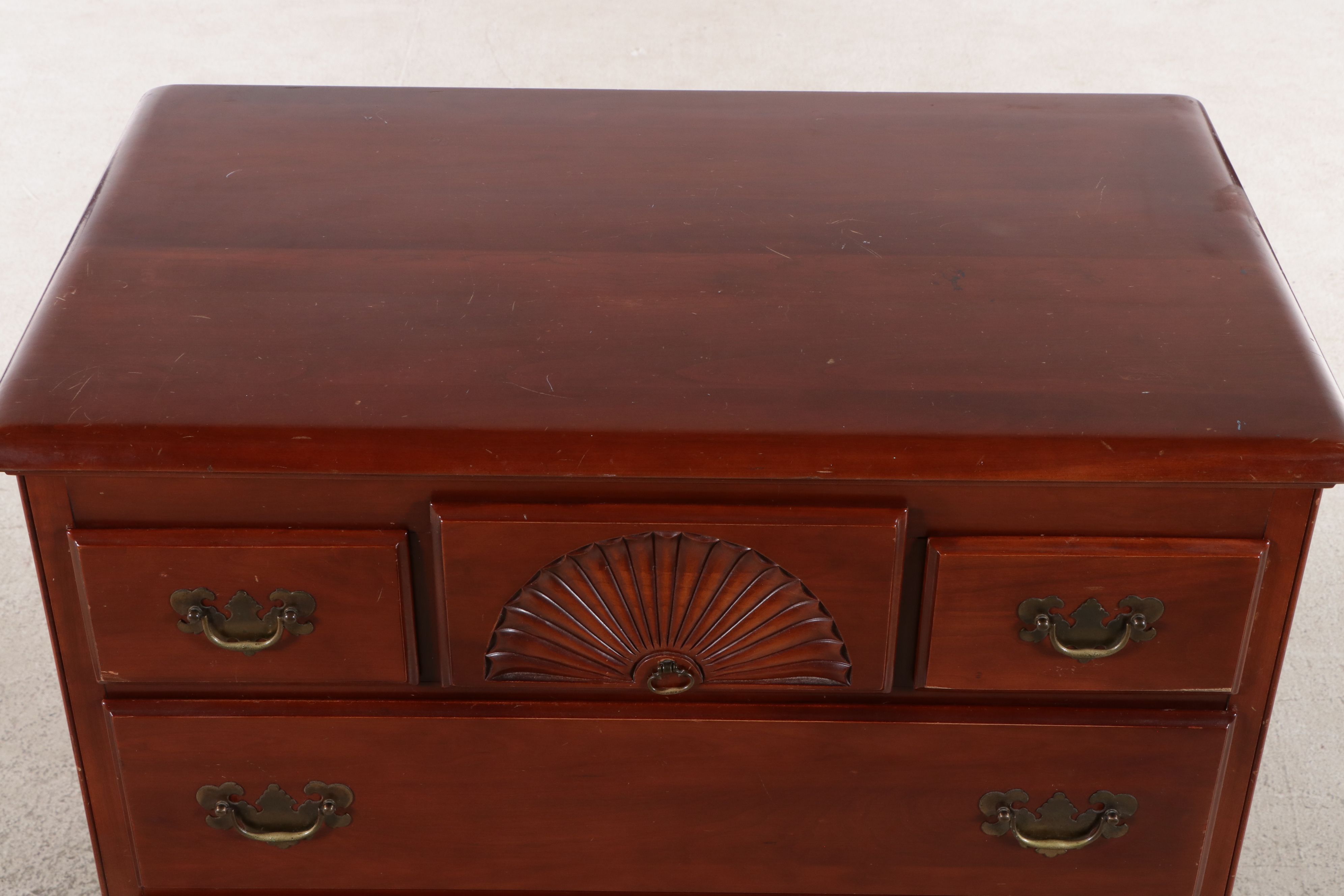 Kling Chippendale Style Mahogany Finish Chest on Chest Style Desk